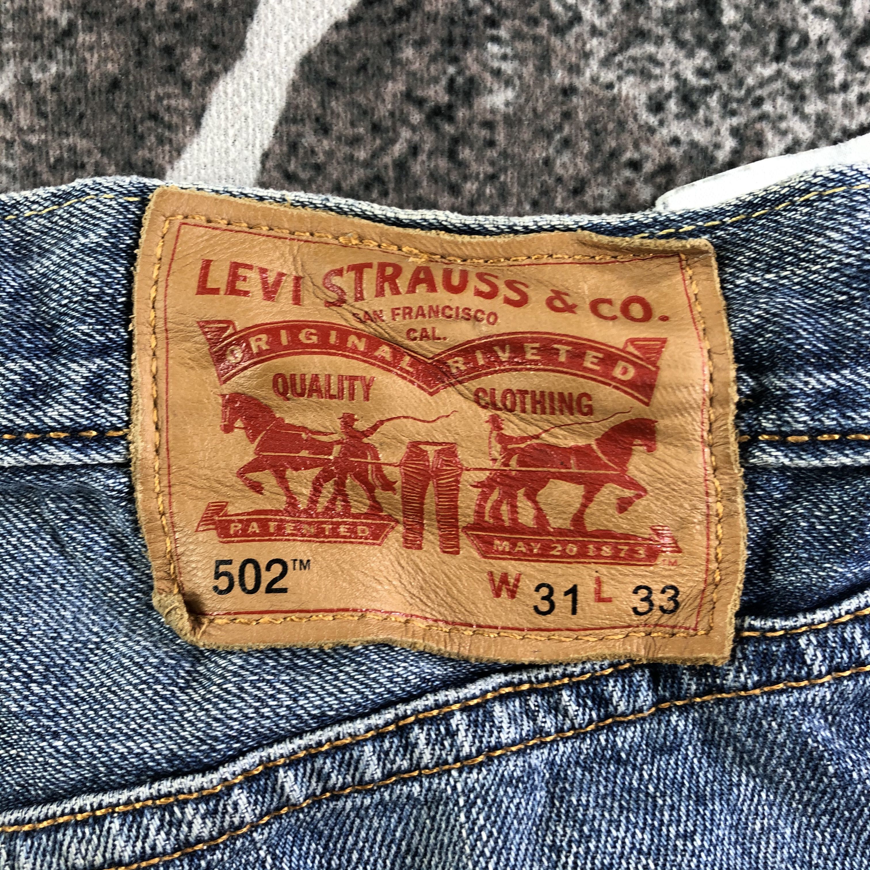 Levi's Vintage Levis 502 Jeans Blue Wash Denim KJ3136 Size US 31 - 5 Thumbnail
