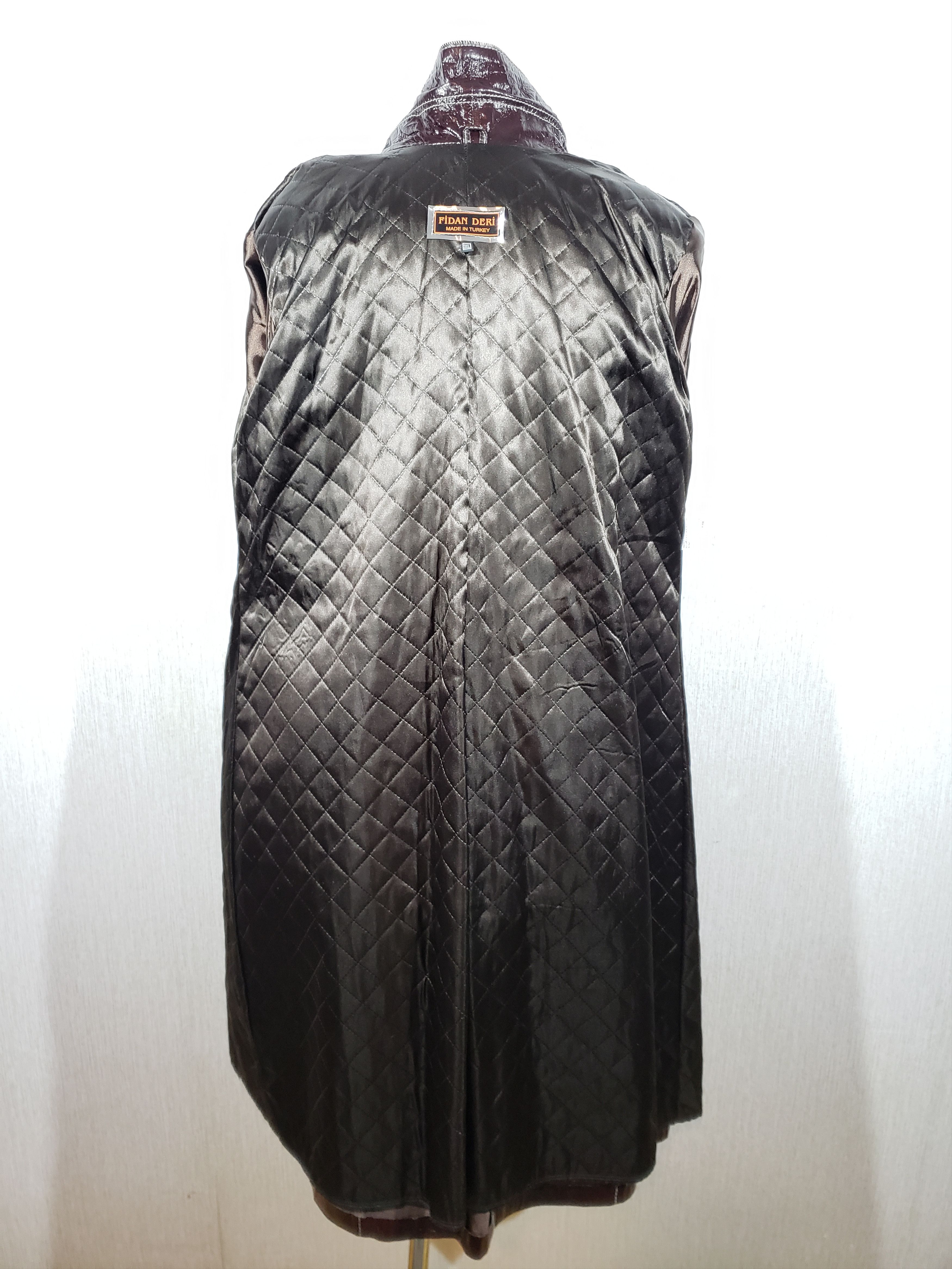 Other Stylish women's brown leather coat with buttons. Size XL / US 12-14 / IT 48-50 - 7 Thumbnail