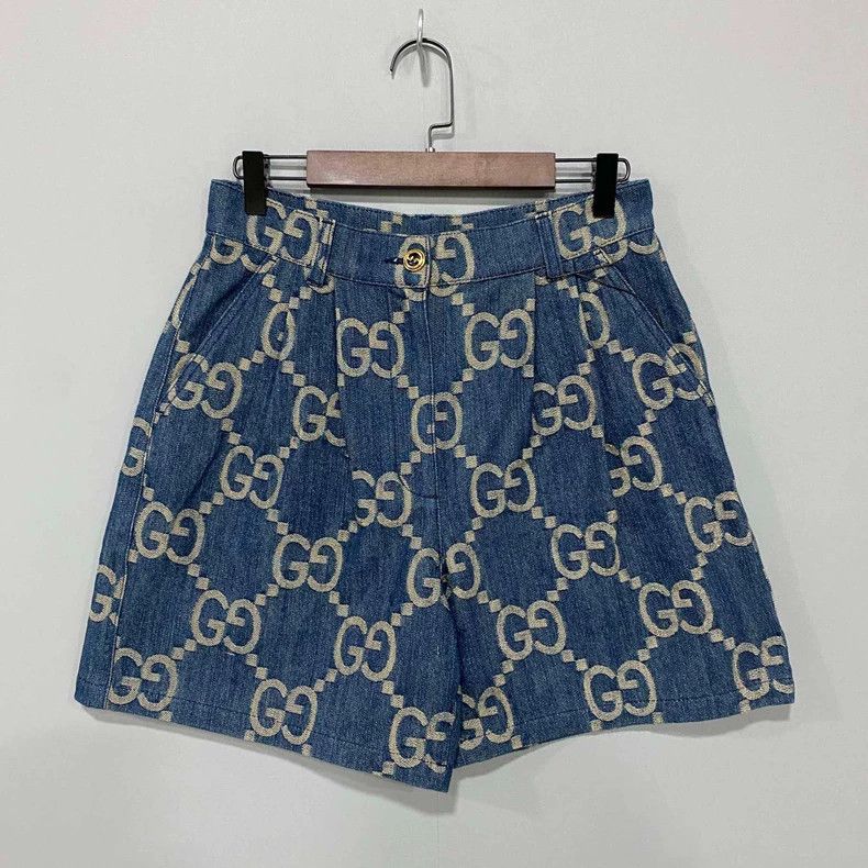 Gucci Gucci Denim denim full-print shorts 2506-Nextarrow Size 42" / US 20 - 1 Thumbnail