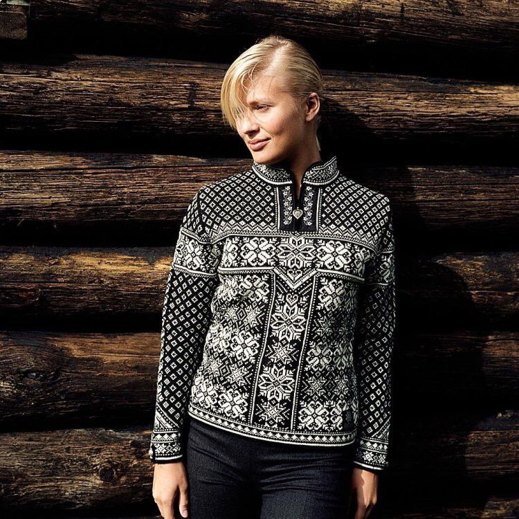 Dale Of Norway DALE of Norway Black/White Virgin New Wool Peace Sweater S Size S / US 4 / IT 40 - 2 Thumbnail