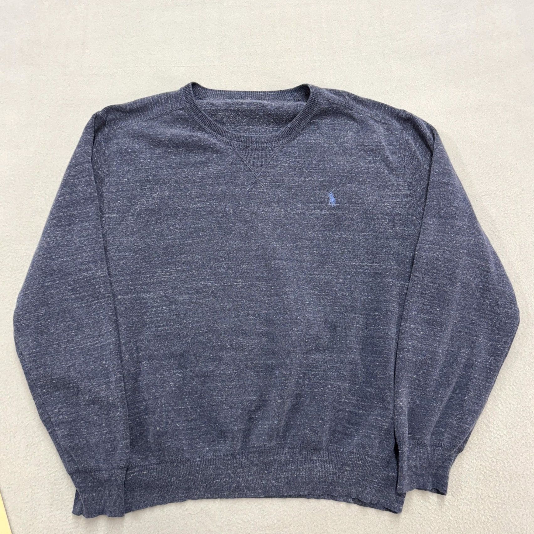 Polo Ralph Lauren Polo Ralph Lauren Sweater Mens Large Blue Heather Knit Crewneck Pullover Pony Size US L / EU 52-54 / 3 - 2 Thumbnail