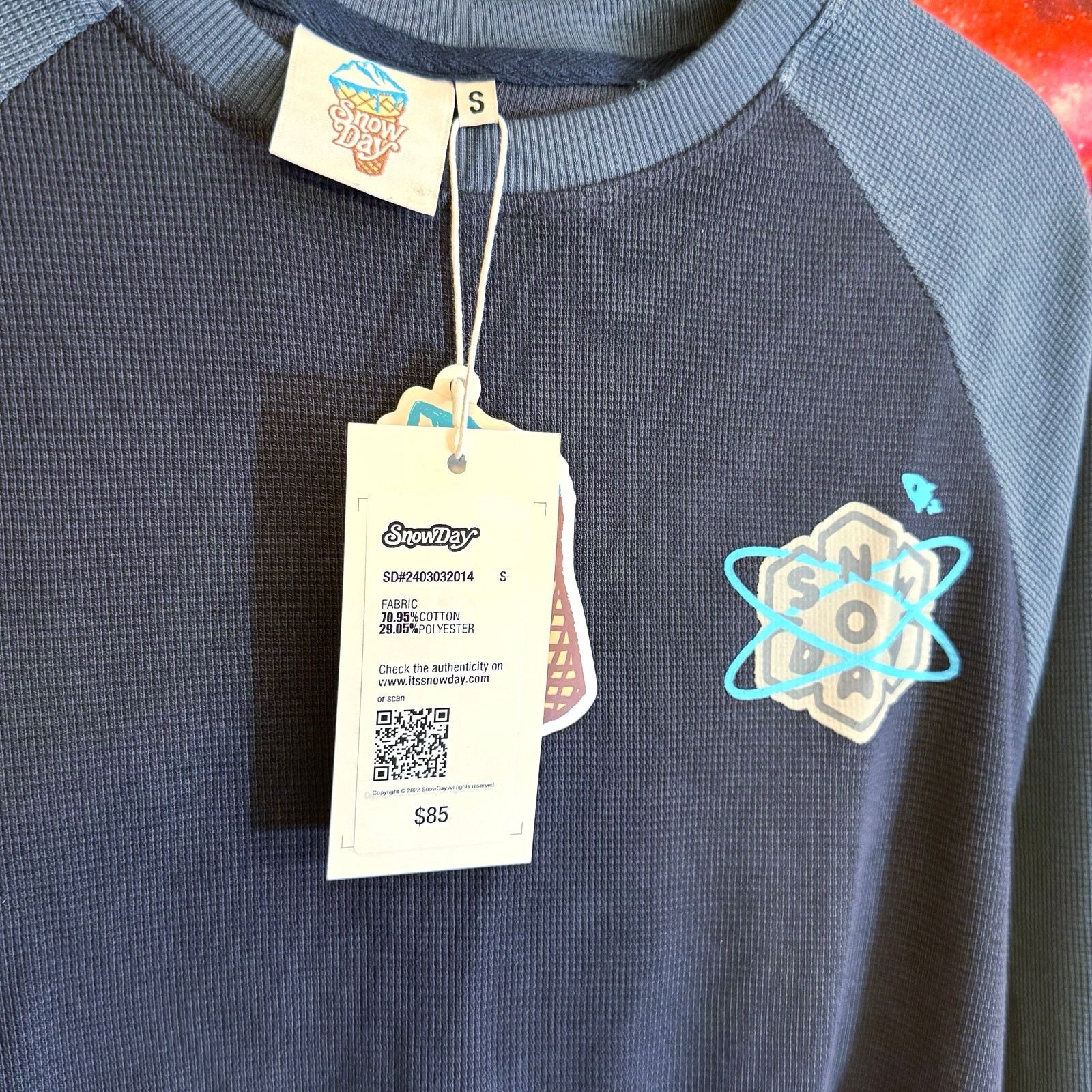 Snowday •NWT• Snowday Waffle Grid Patchwork Off-Shoulder Thermal • S Size US S / EU 44-46 / 1 - 4 Thumbnail