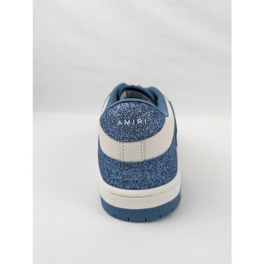 Amiri o1rshd1 Shimmer Skeleton Top Low Sneakers in White/Blue Size US 12 / EU 45 - 11 Thumbnail