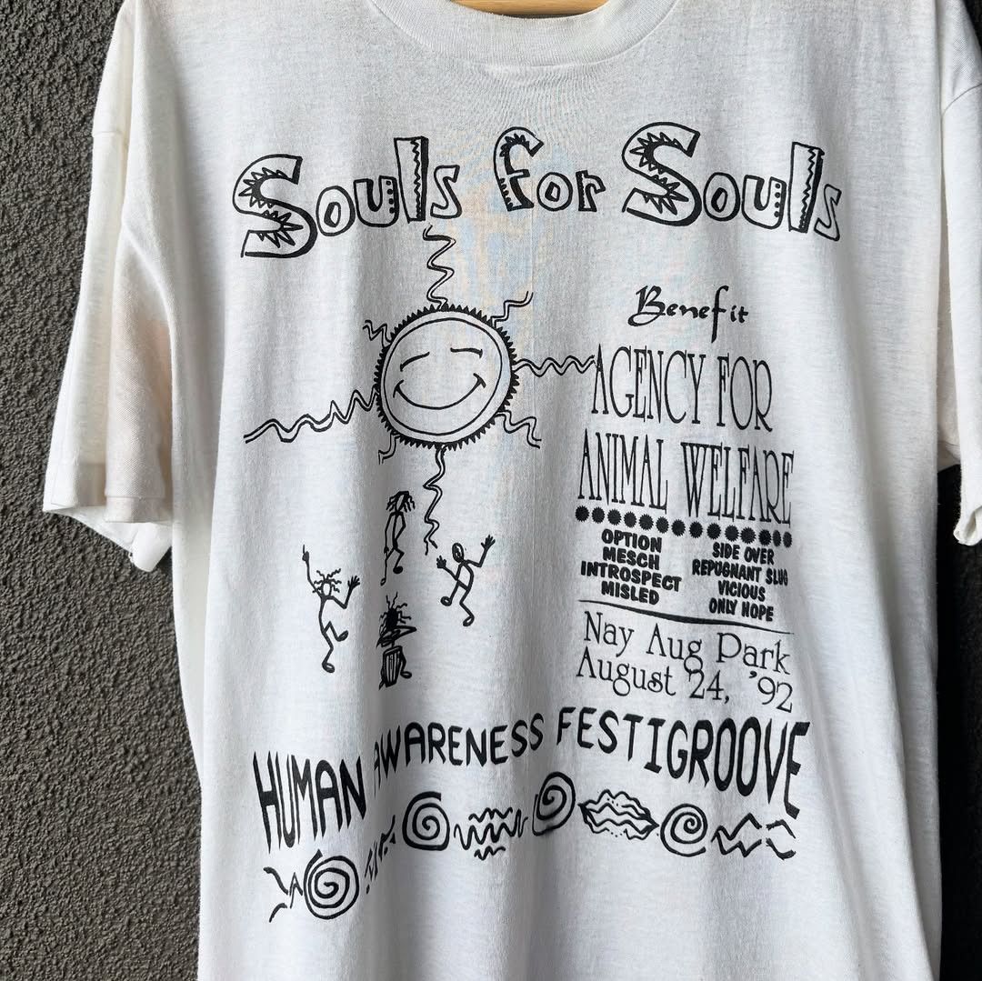Vintage 1992 Souls for Souls Concert Vintage T-Shirt Size US M / EU 48-50 / 2 - 2 Thumbnail