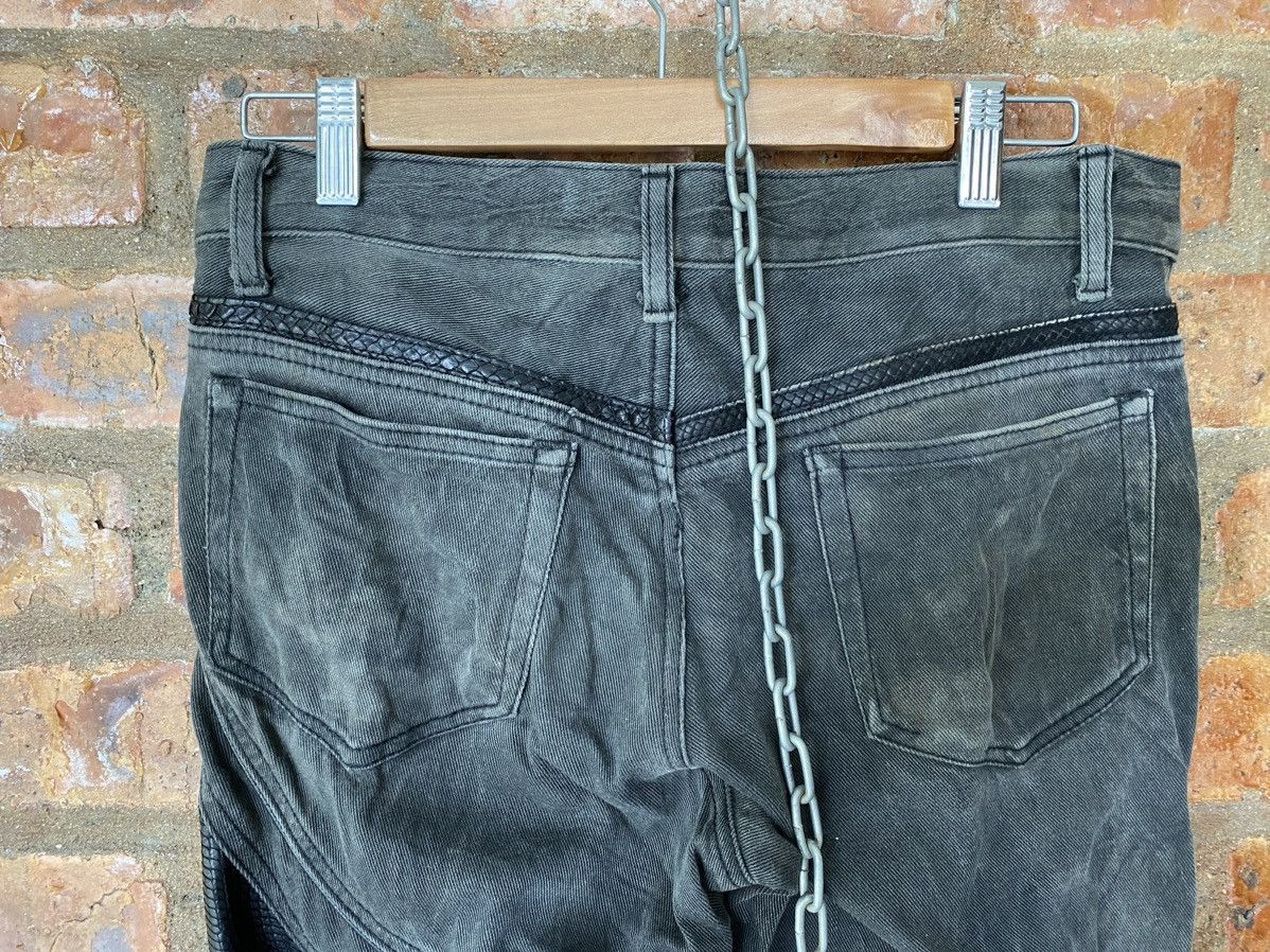 5351 POUR LES HOMMES Vtg 5351 Pour Les Hommes Snake leather flare wash pants Size US 31 - 16 Thumbnail