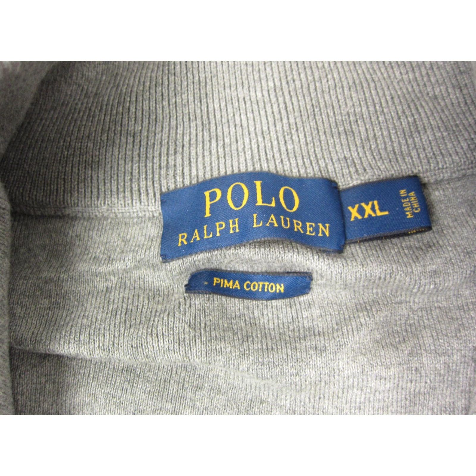 Polo Ralph Lauren Polo Ralph Lauren Sweater Adult 2XL Gray Green Pony 1/4 Zip Mens Pima Cotton Size US XXL / EU 58 / 5 - 4 Thumbnail