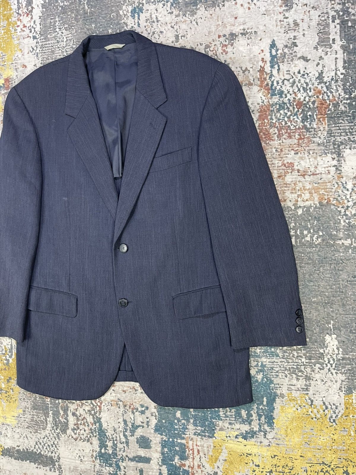 Japanese Brand D’Urban Modular Crumpled Weave Blazer Size US L / EU 52-54 / 3 - 3 Thumbnail