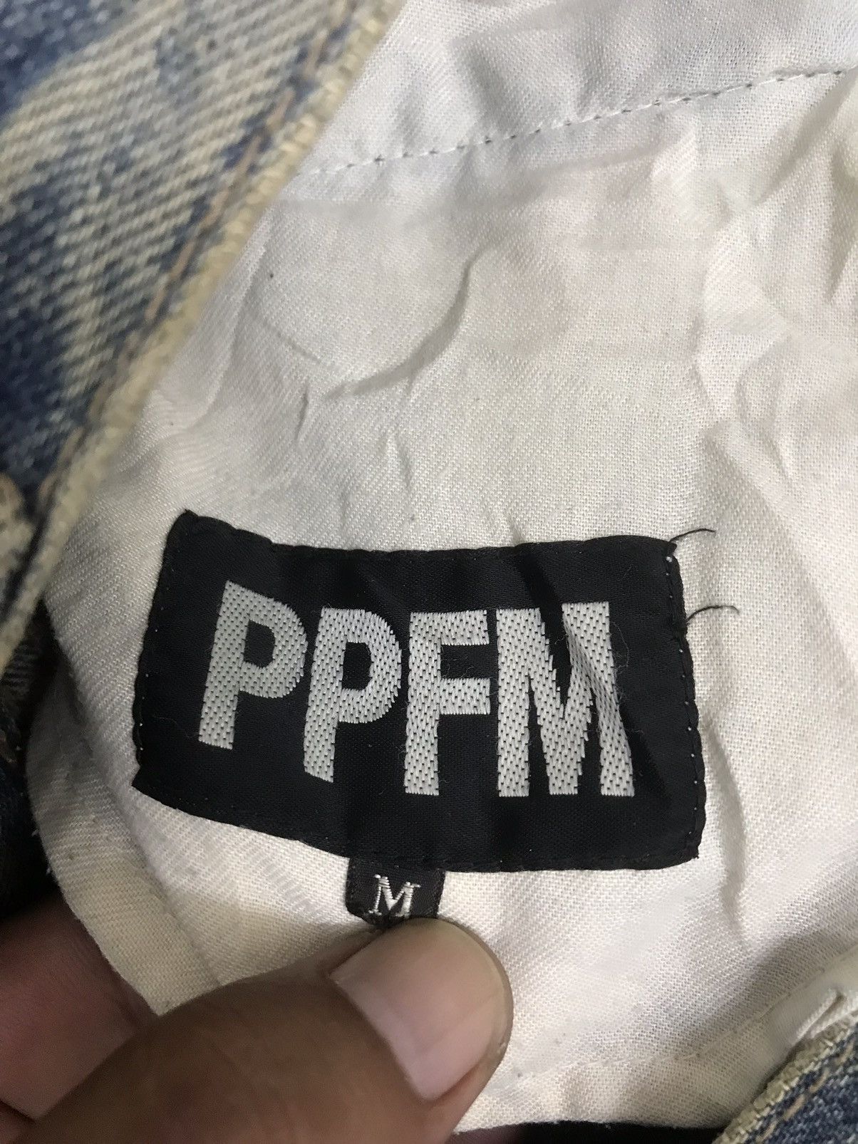PPFM 💥DOUBLE WAIST💥Archival PPFM Distressed Patchwork Denim F86 Size US 33 - 19 Thumbnail