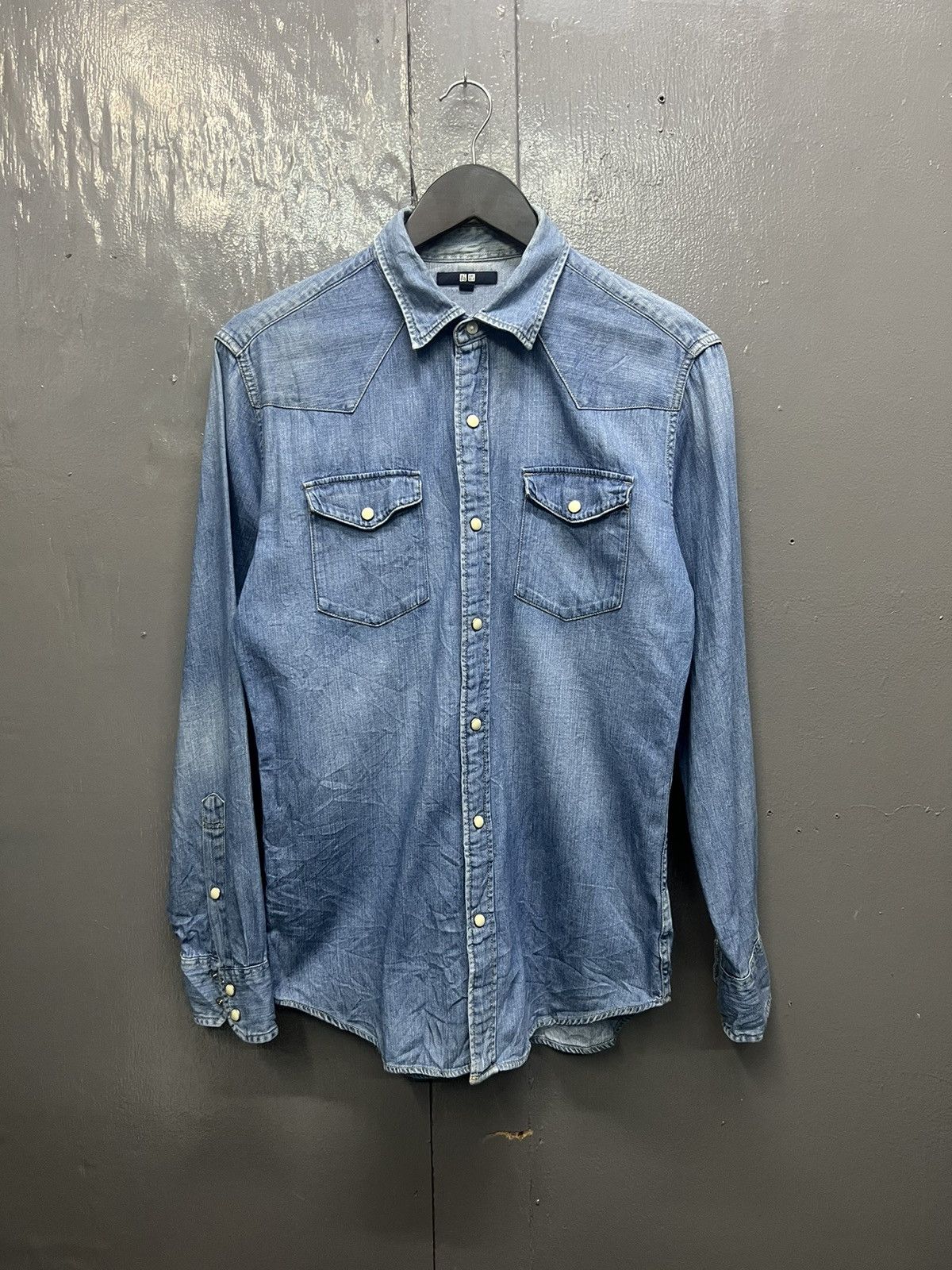 Uniqlo Western Shirt Pearl Snap Button