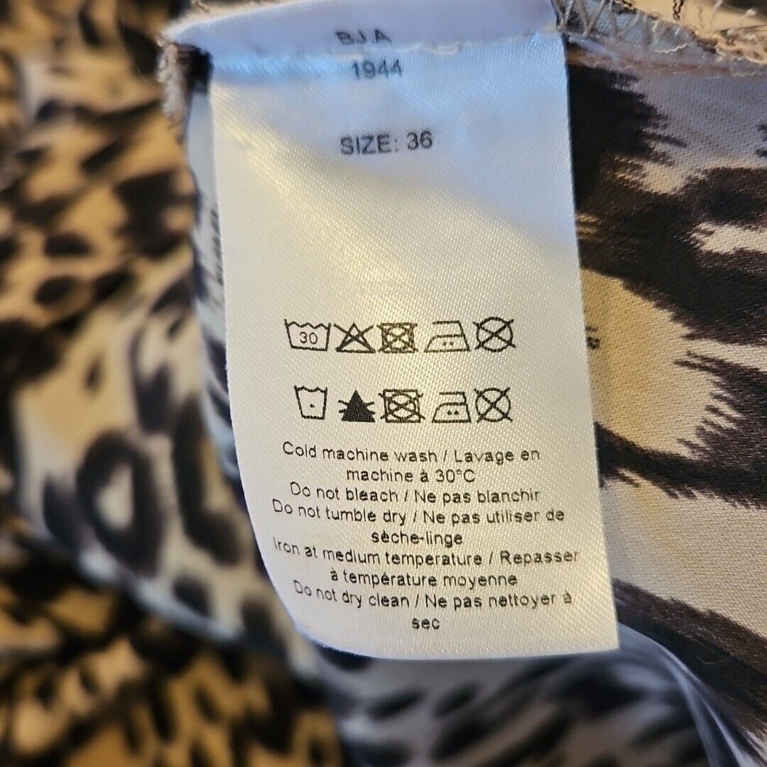 Ganni Ganni Midi Dress Womens 36 Cotton Leopard Print Ruffle Sleev Size XS / US 0-2 / IT 36-38 - 9 Thumbnail