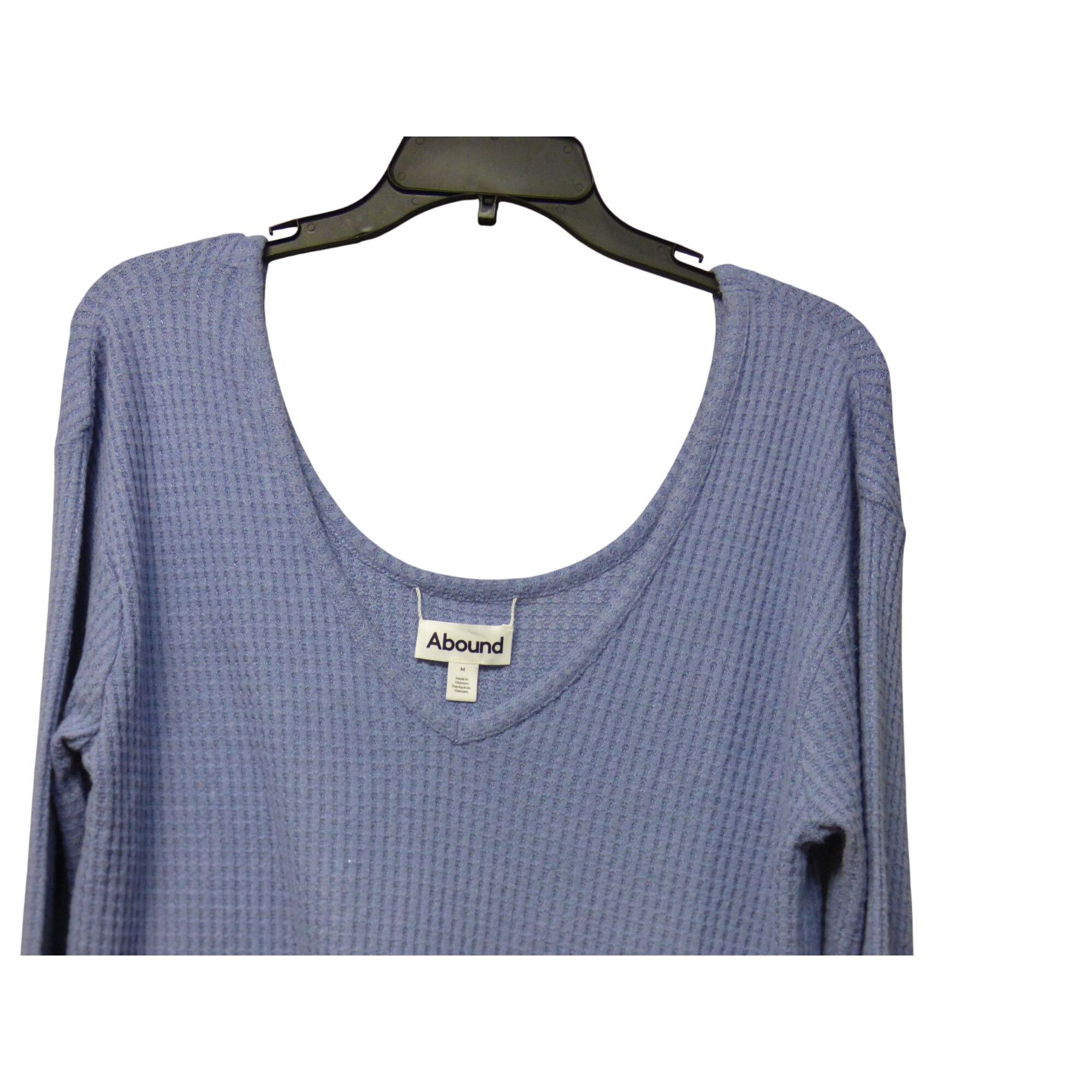 Other Abound Women’s V-neck Thermal Long Sleeve Tee, Blue, M Size M / US 6-8 / IT 42-44 - 5 Thumbnail
