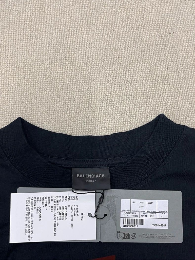 Balenciaga Balenciaga Back Letter Print Tshirt Size M-2505 Size US M / EU 48-50 / 2 - 6 Thumbnail