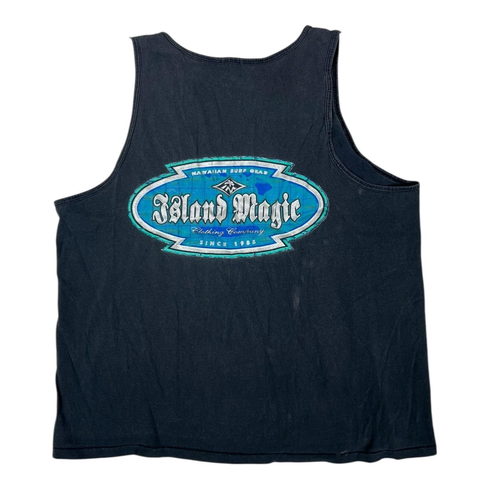 Vintage Vintage Island Magic Tank Top Shirt Mens Large Black Hawaiia Size US L / EU 52-54 / 3 - 1 Thumbnail