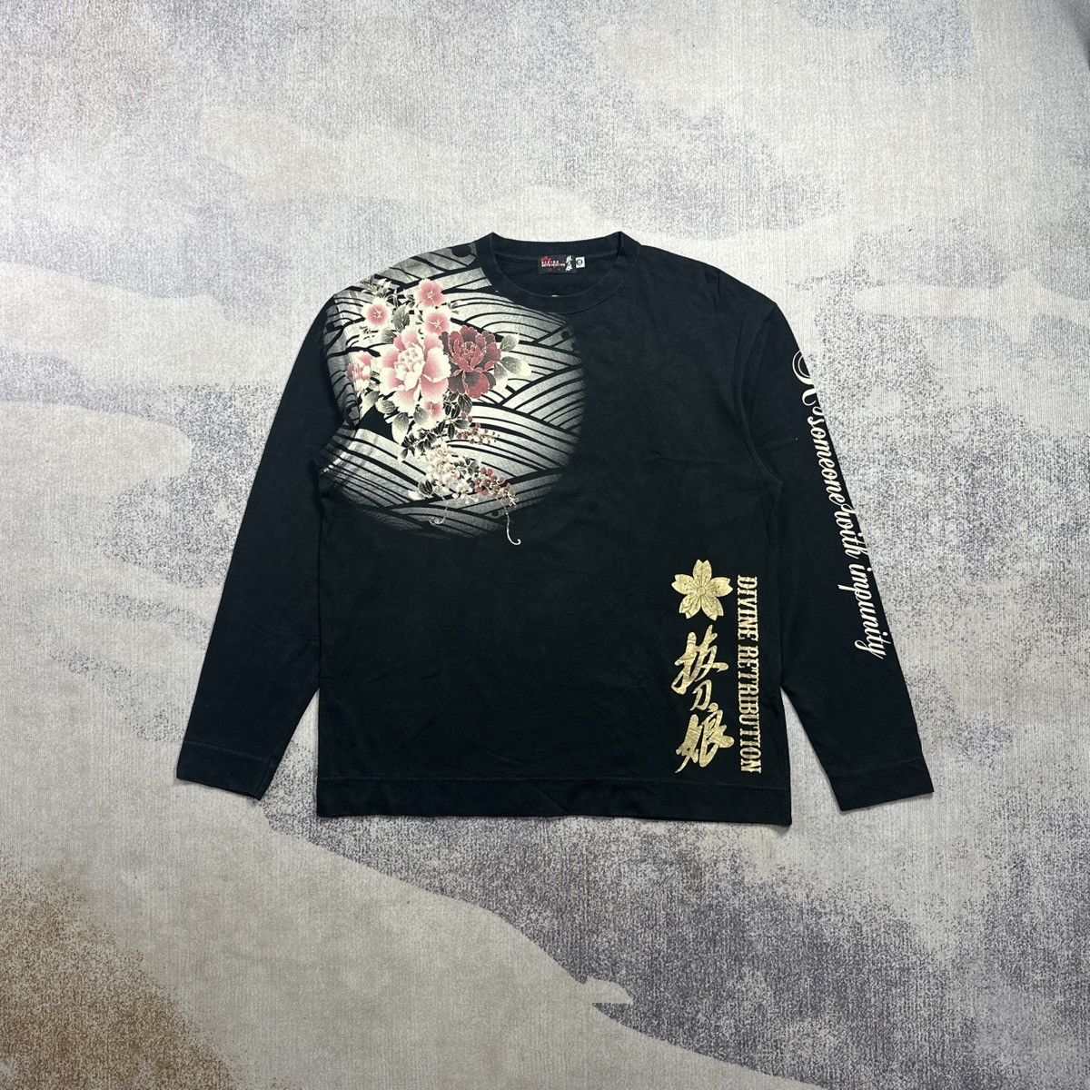 Japanese Brand Divine Retribution sukajan Longsleeve Tshirt Size US XXL / EU 58 / 5 - 2 Thumbnail