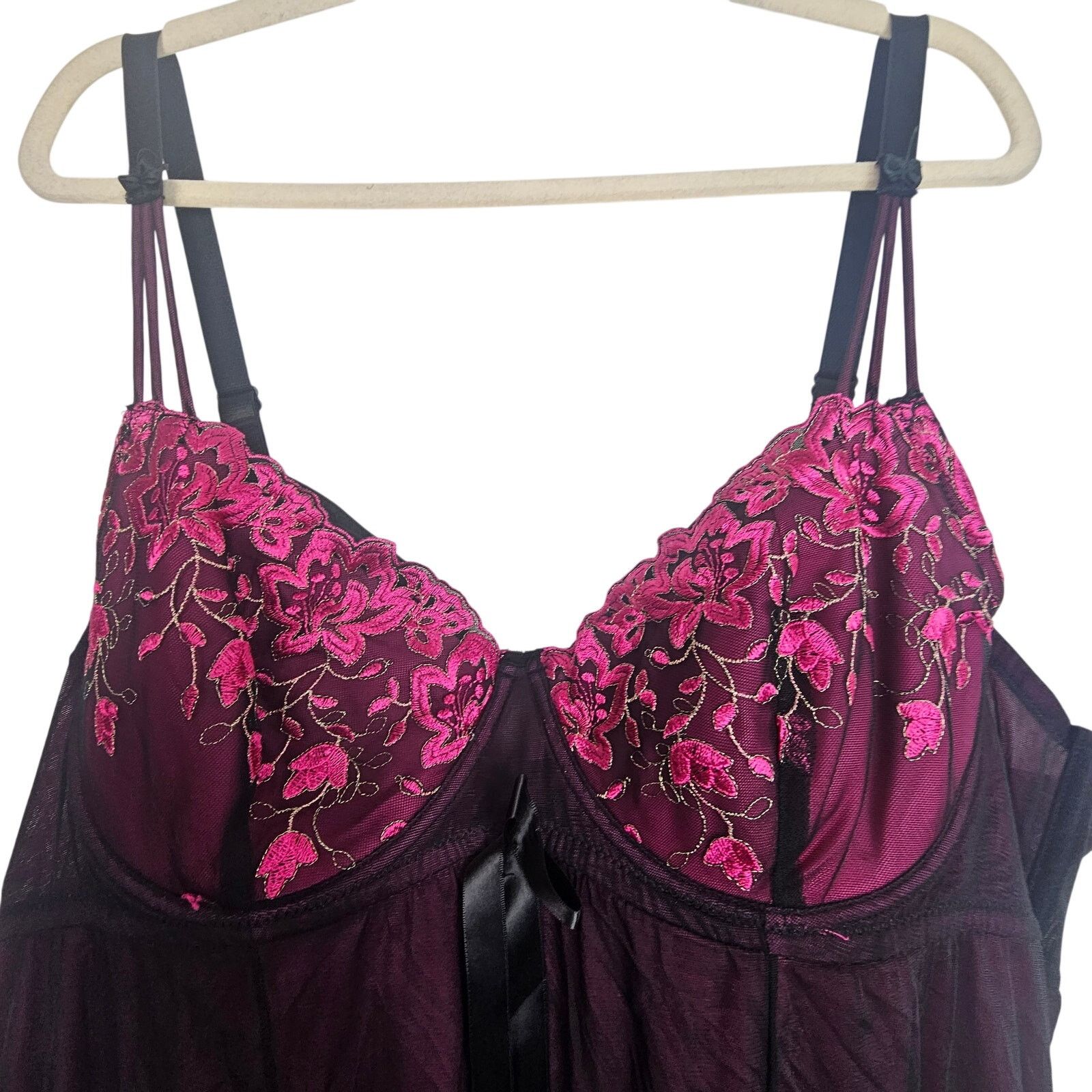 Torrid Torrid Babydoll Lingerie 3X Underwire Lace Chemise Boudoir Size 3XL / US 20-22 - 2 Thumbnail