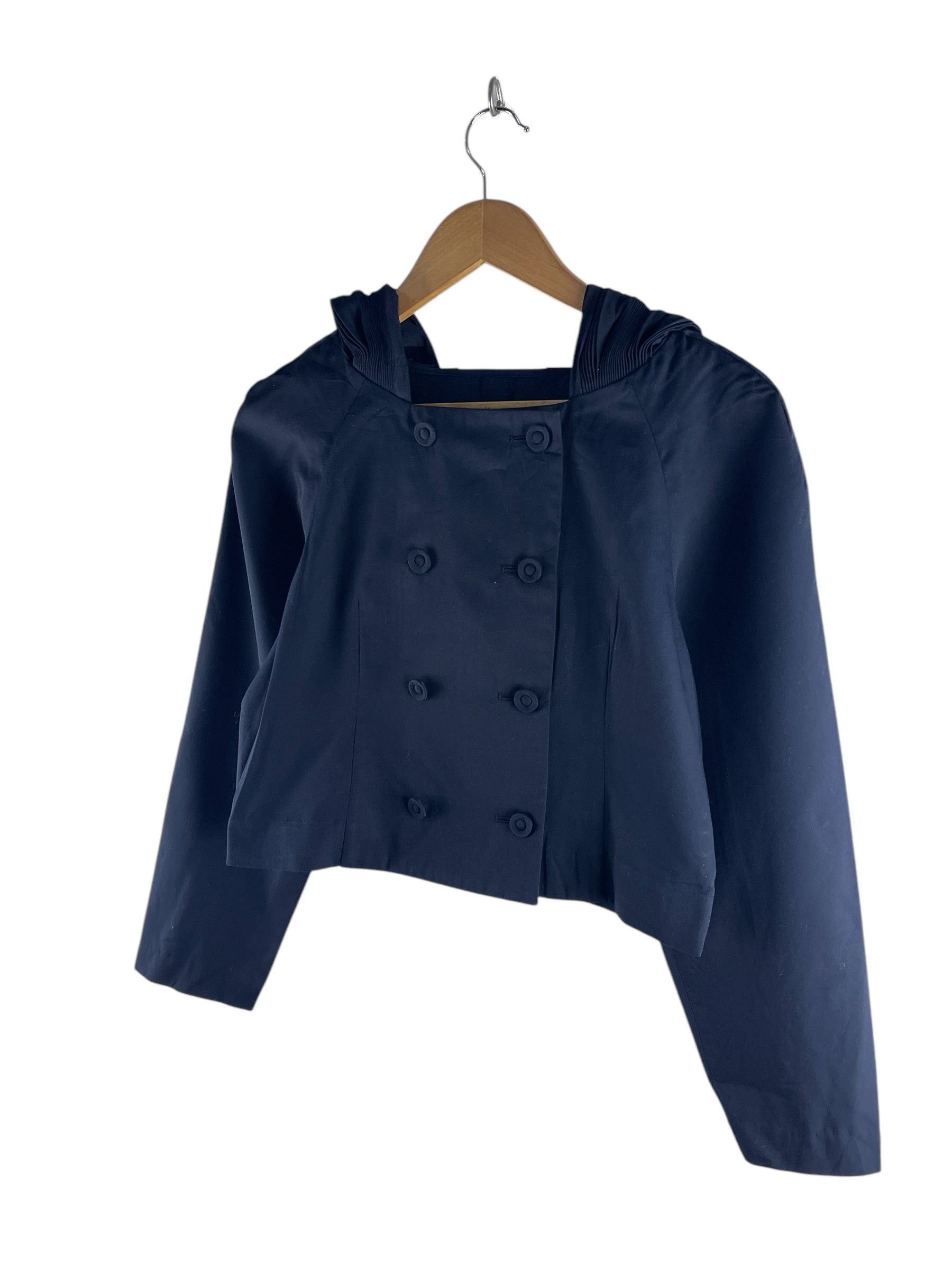 Issey Miyake Vintage Issey Miyake Cropped Hoodies Pleated Jacket Size XS / US 0-2 / IT 36-38 - 6 Thumbnail