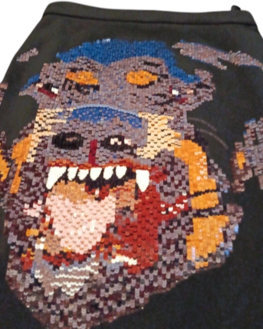 Givenchy RARE ROTTWEILER SEQUIN-EMBELLISHED SKIRT Size 26" / US 2 / IT 38 - 2 Thumbnail