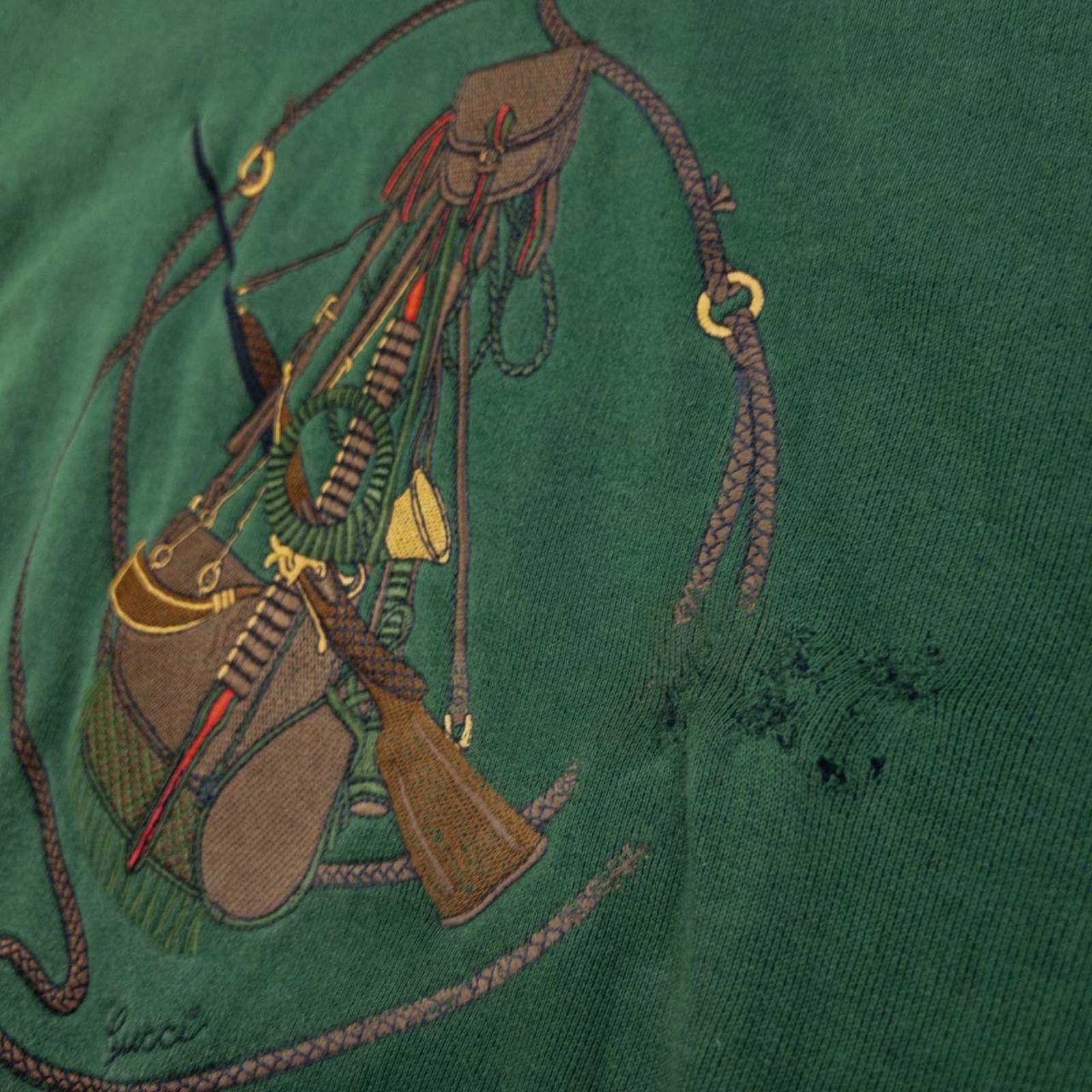 Gucci Vintage Gucci Embroidered Hunting Sweatshirt Size S Size US S / EU 44-46 / 1 - 5 Thumbnail