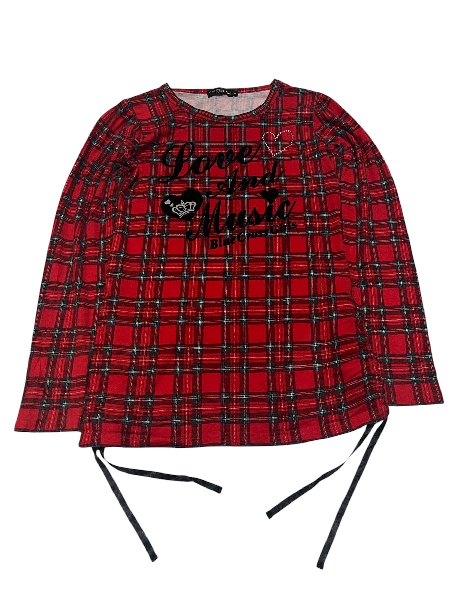 Angel Blue Blue Cross Japan Y2K “Love and Music” Drawstring Long Sleeve Size S / US 4 / IT 40 - 2 Thumbnail