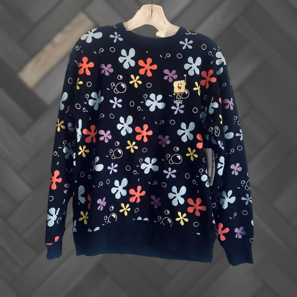 Vans VANS SpongeBob Aloha Crewneck Sweatshirt XS Women Multicolor Long Sleeve Pullover Limited Edition Size XS / US 0-2 / IT 36-38 - 1 Thumbnail
