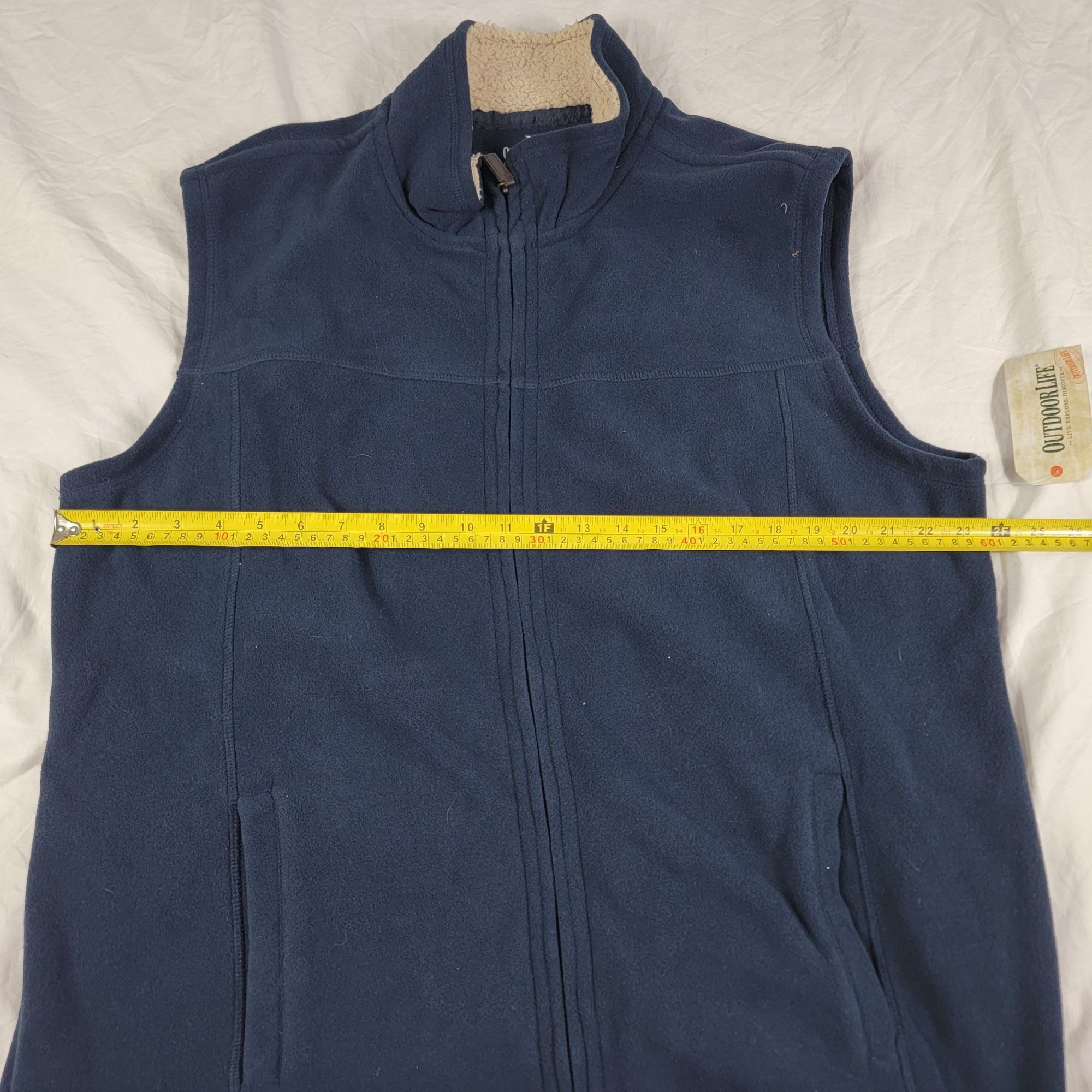 Other Outdoor Life Mens Large Polar Fleece Navy Blazer Vest Casual Size US L / EU 52-54 / 3 - 8 Thumbnail