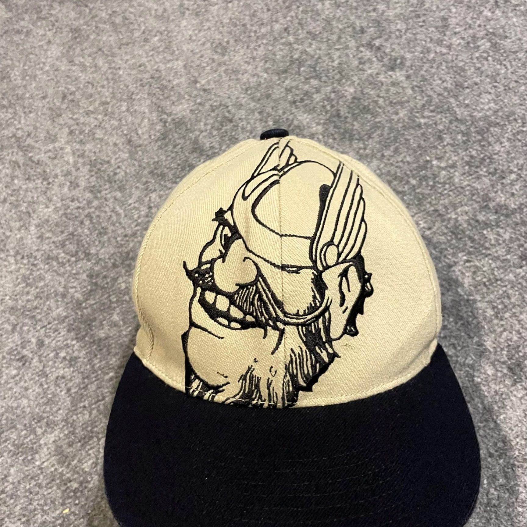 Zephyr VINTAGE Idaho Vandals Big Logo Hat Fitted M/L Khaki Black Zephyr NCAA Mascot Joe Vandal Mens Hat Size ONE SIZE - 3 Thumbnail