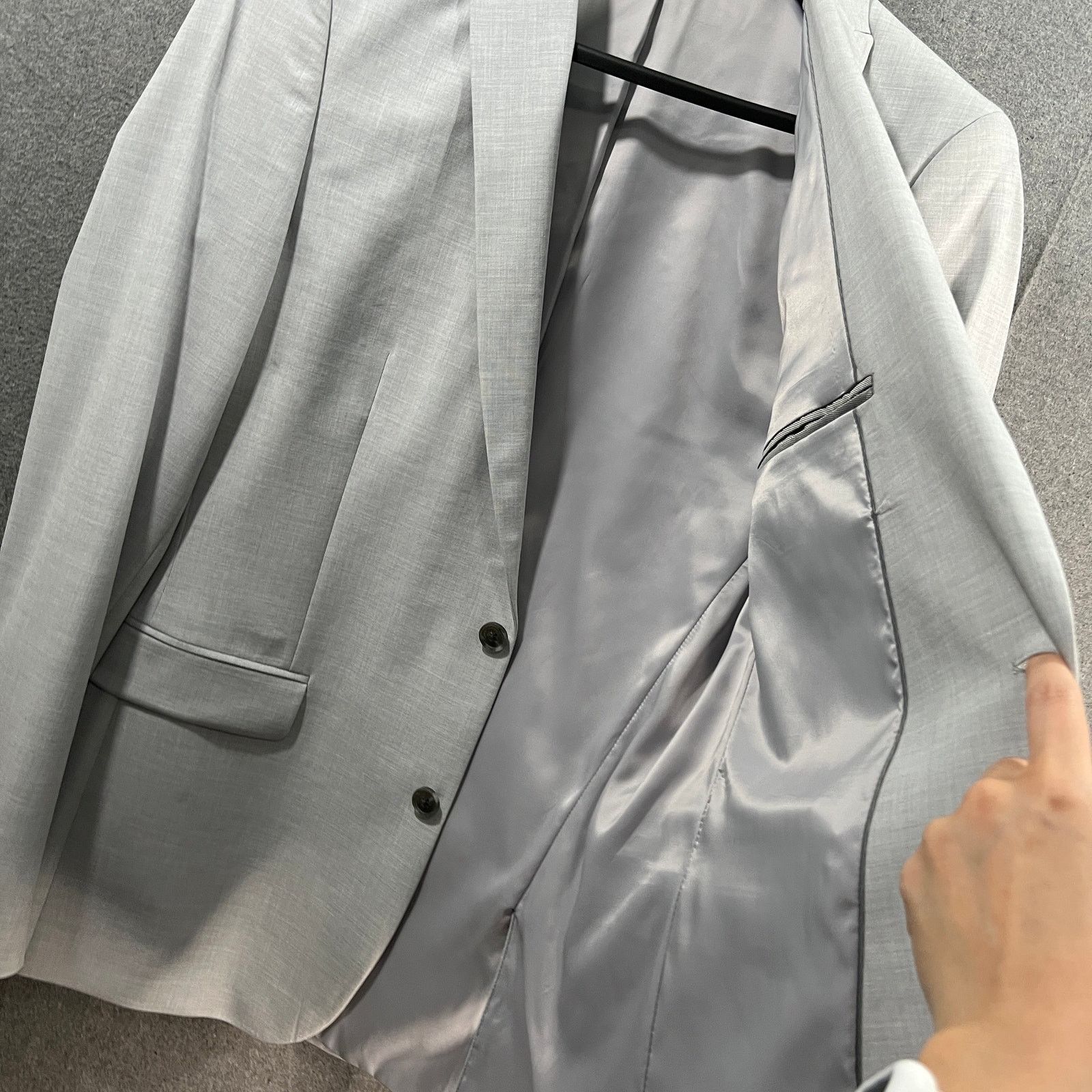 Other J. Ferrar Mens Slim Fit Suit Jacket Gray Size 40LNG Size 40L - 4 Thumbnail