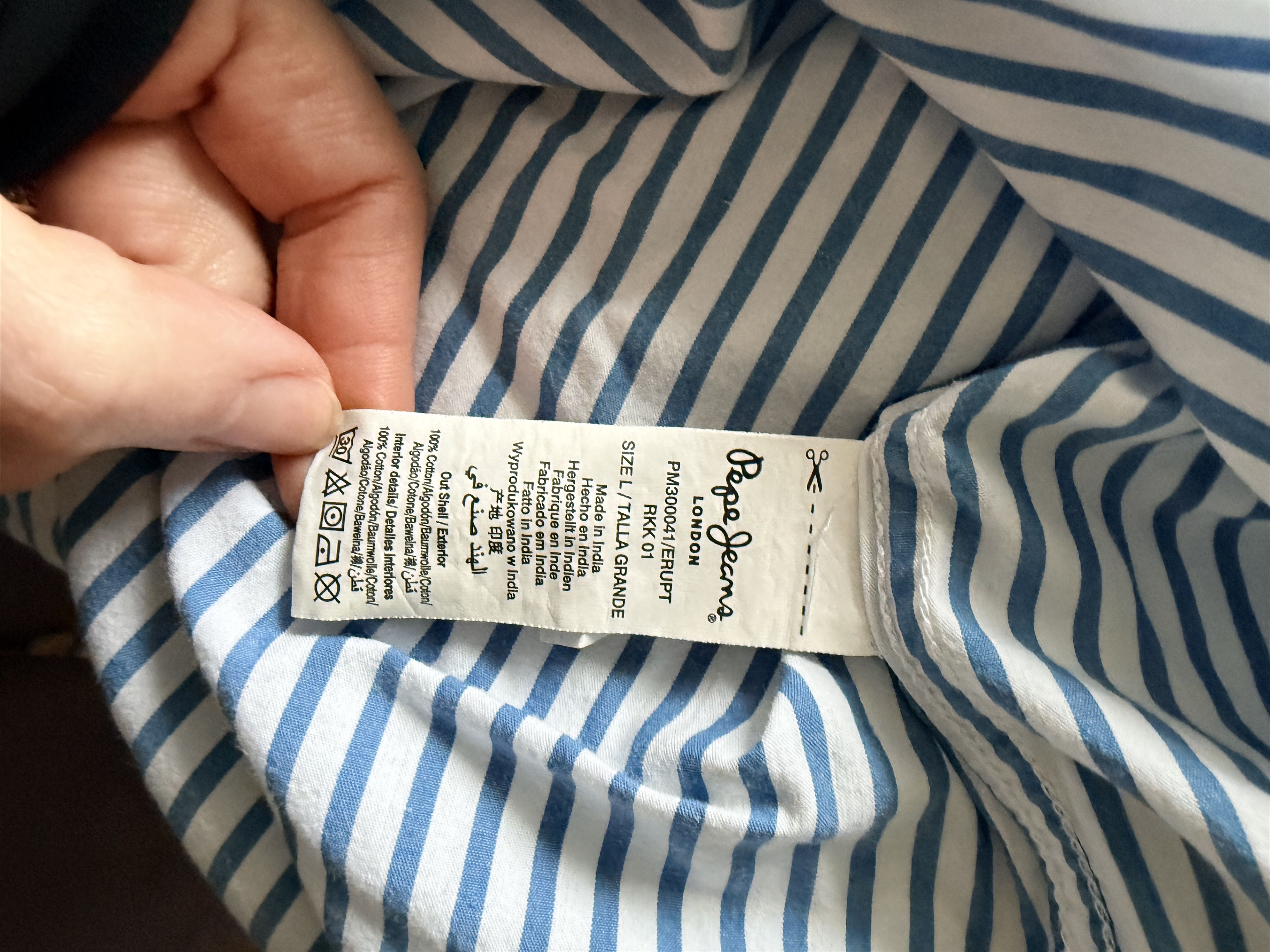 Pepe Jeans Pepe Jeans Striped Shirt Size US L / EU 52-54 / 3 - 6 Thumbnail