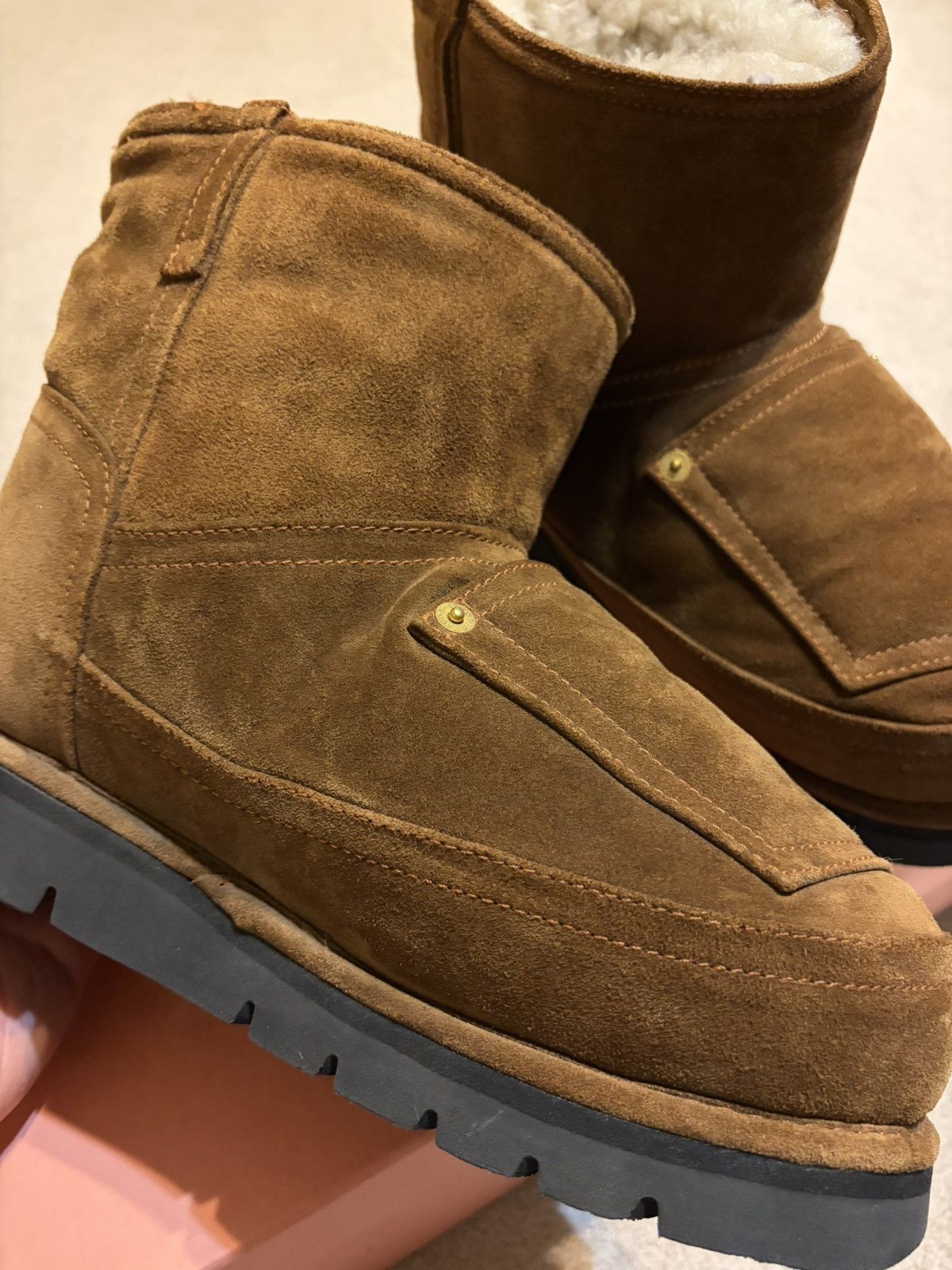 Acne Studios Acne Studios Shearling Lined Leather Ankle Boots Size US 8.5 / EU 41-42 - 5 Thumbnail