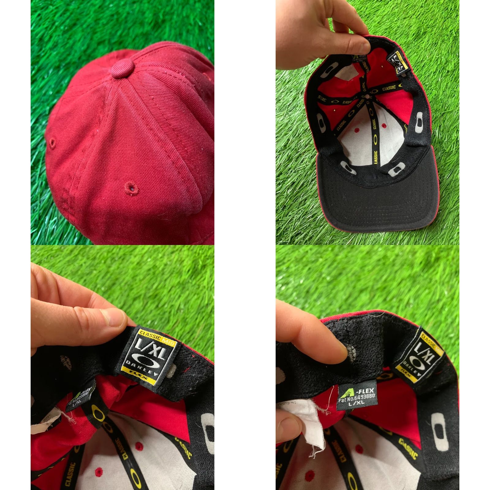 Oakley Nike Oakley Classic Flex Original Men Casual Cap Hat One Size L/XL Red and Black Cotton Casual Cap Mens Oakley Classic Cap Size ONE SIZE - 8 Thumbnail