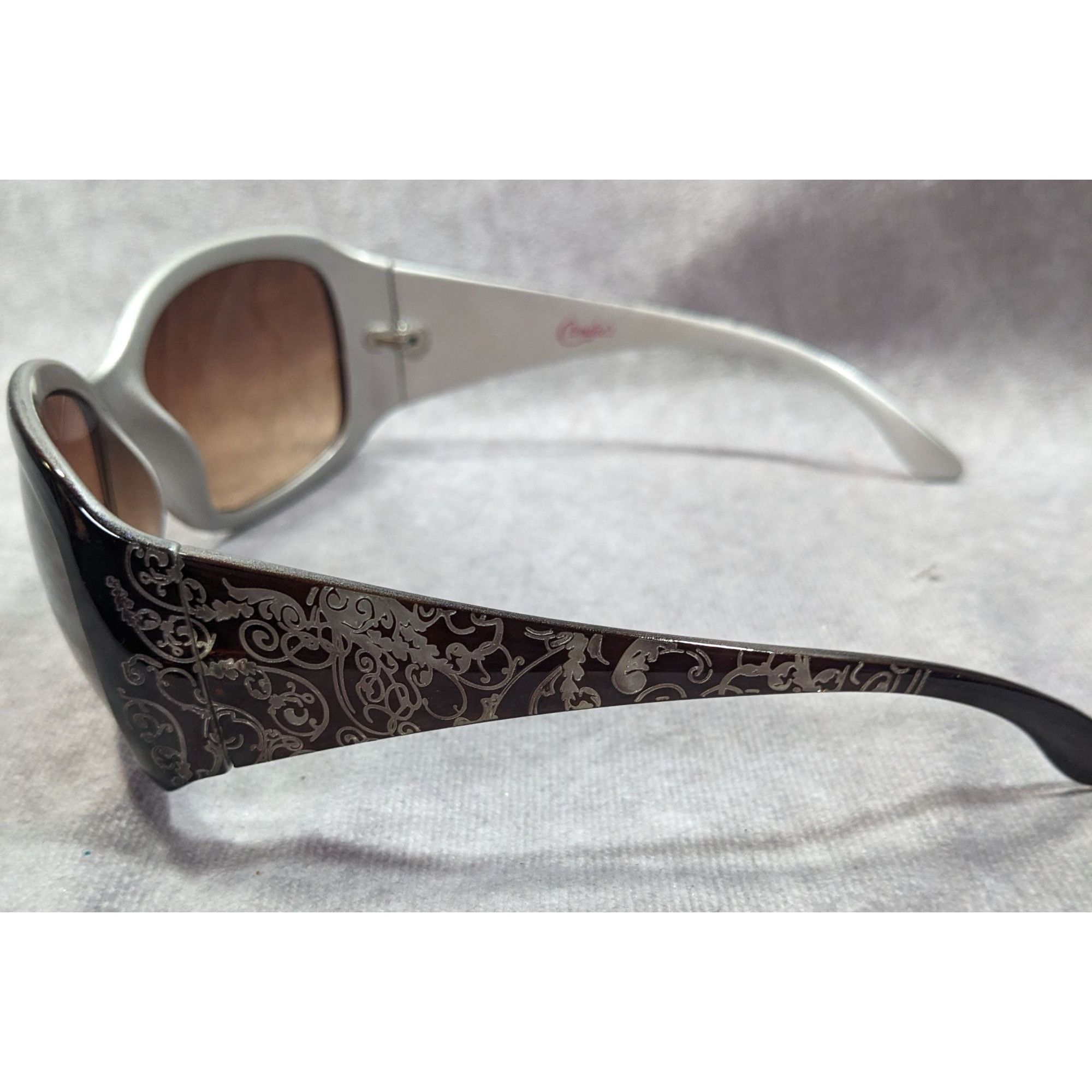 Other Candies Floral Scroll Brown And Silver Sunglasses CA207 Size ONE SIZE - 4 Thumbnail