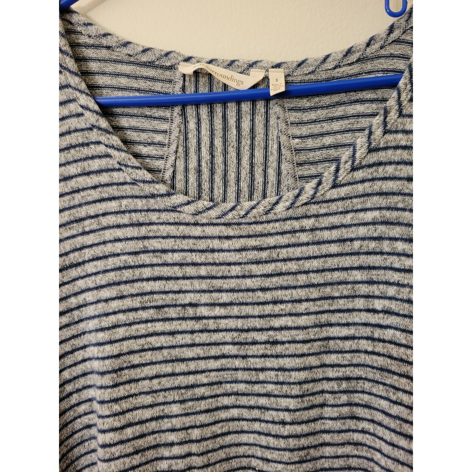 Other Women's Soft Surroundings Blue Striped Oversized Sweater Size S / US 4 / IT 40 - 3 Thumbnail