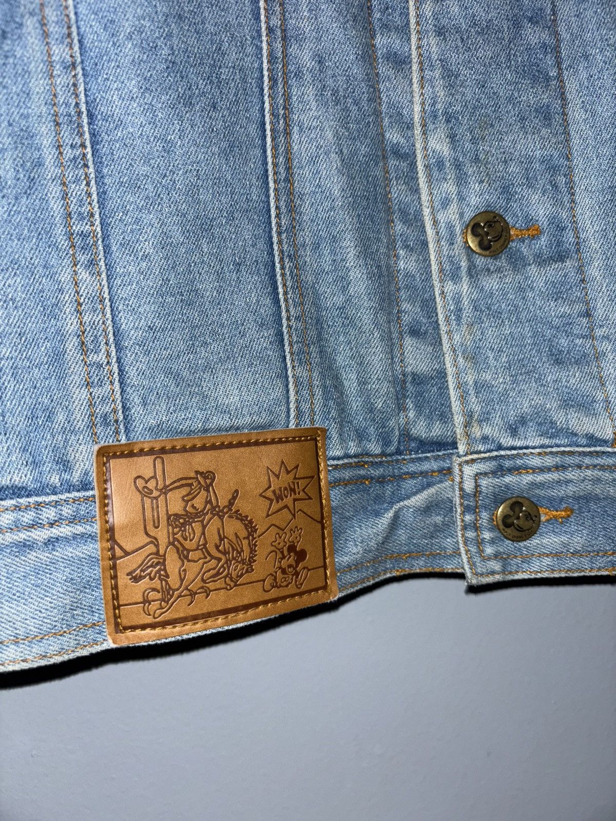 Mickey Mouse Vintage Mickey And Minnie denim jacket Size M / US 6-8 / IT 42-44 - 3 Thumbnail
