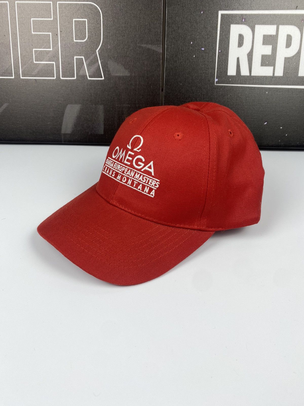 Omega 🚨 Omega Crans Montana Vintage Cap Hat Red Racing Formula1 Size ONE SIZE - 1 Thumbnail
