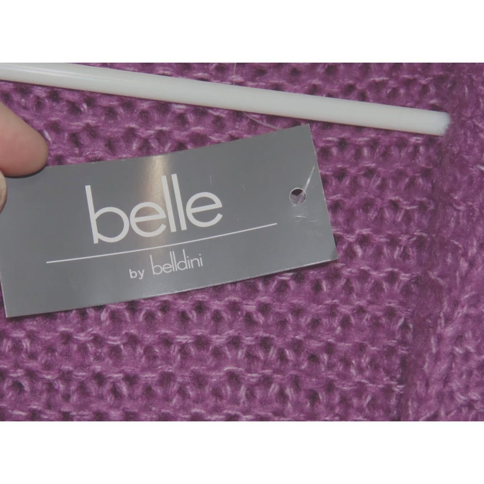 Vintage VINTAGE? Belle Belldini Women M Open Cardigan Sweater Mulberry Purple NWT Size M / US 6-8 / IT 42-44 - 7 Thumbnail