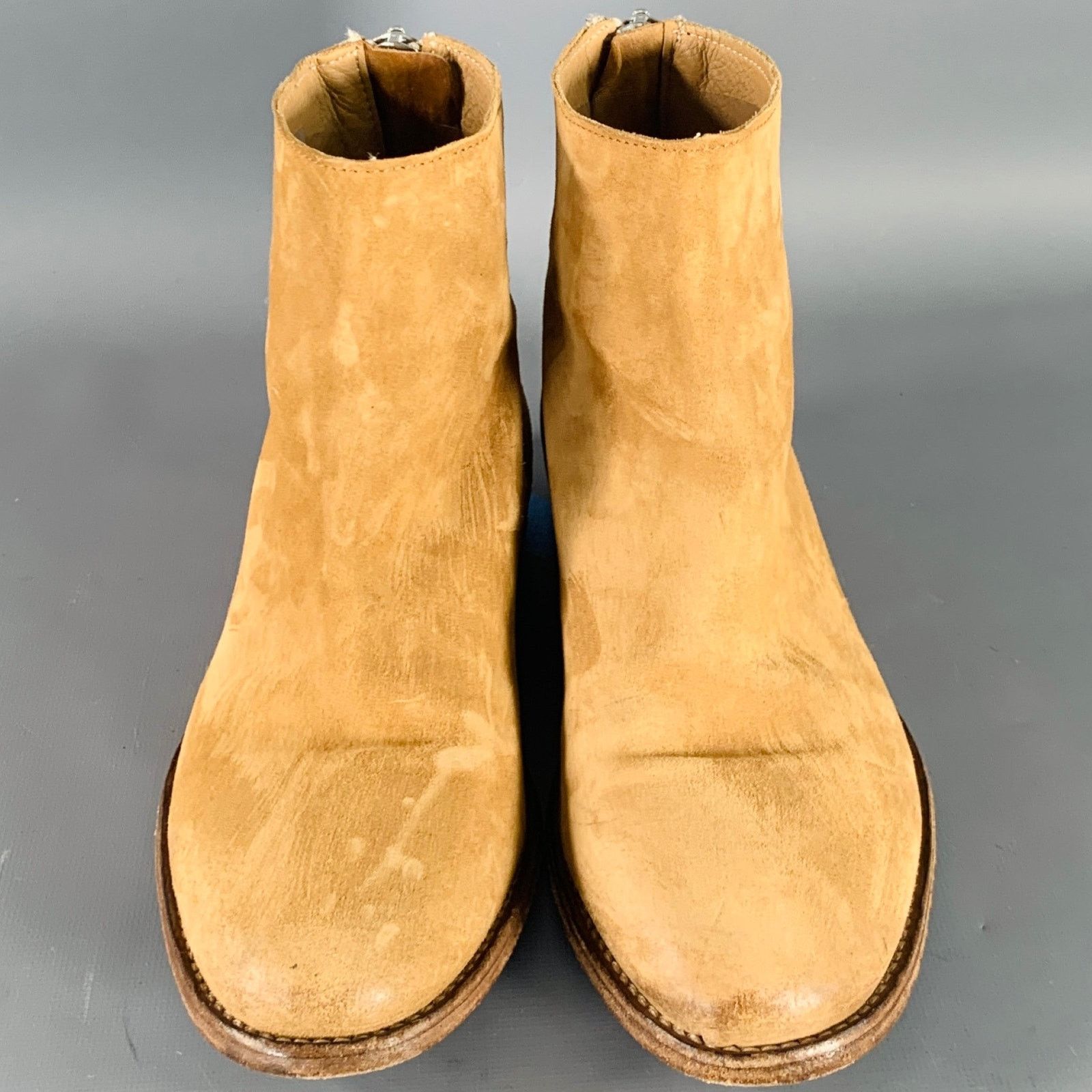 MoMA MOMA Size 7.5 Tan Suede Zip Up Ankle Boots Size US 7.5 / IT 37.5 - 4 Thumbnail