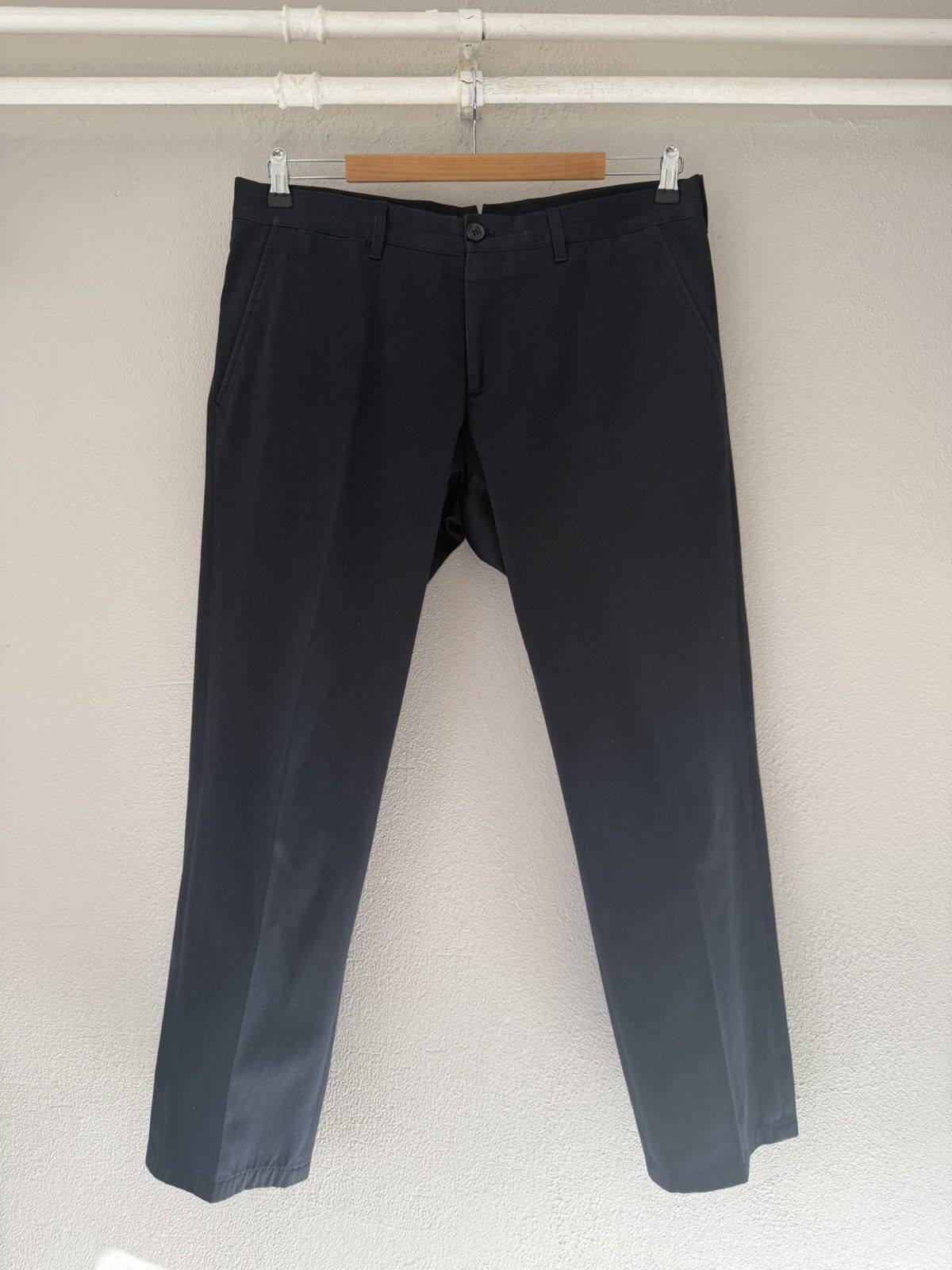 Prada Prada Slim Navy Cotton Trousers Tailored Fit Size US 34 / EU 50 - 1 Thumbnail
