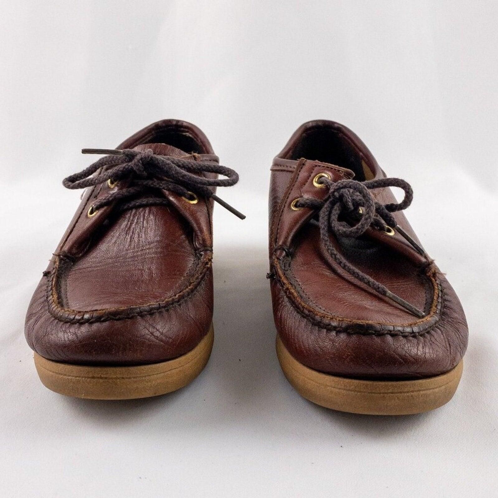 DUKE + DEXTER Dexter Vintage Brown Handmade Leather Shoes Womens 7.5 Size US 7.5 / IT 37.5 - 7 Thumbnail