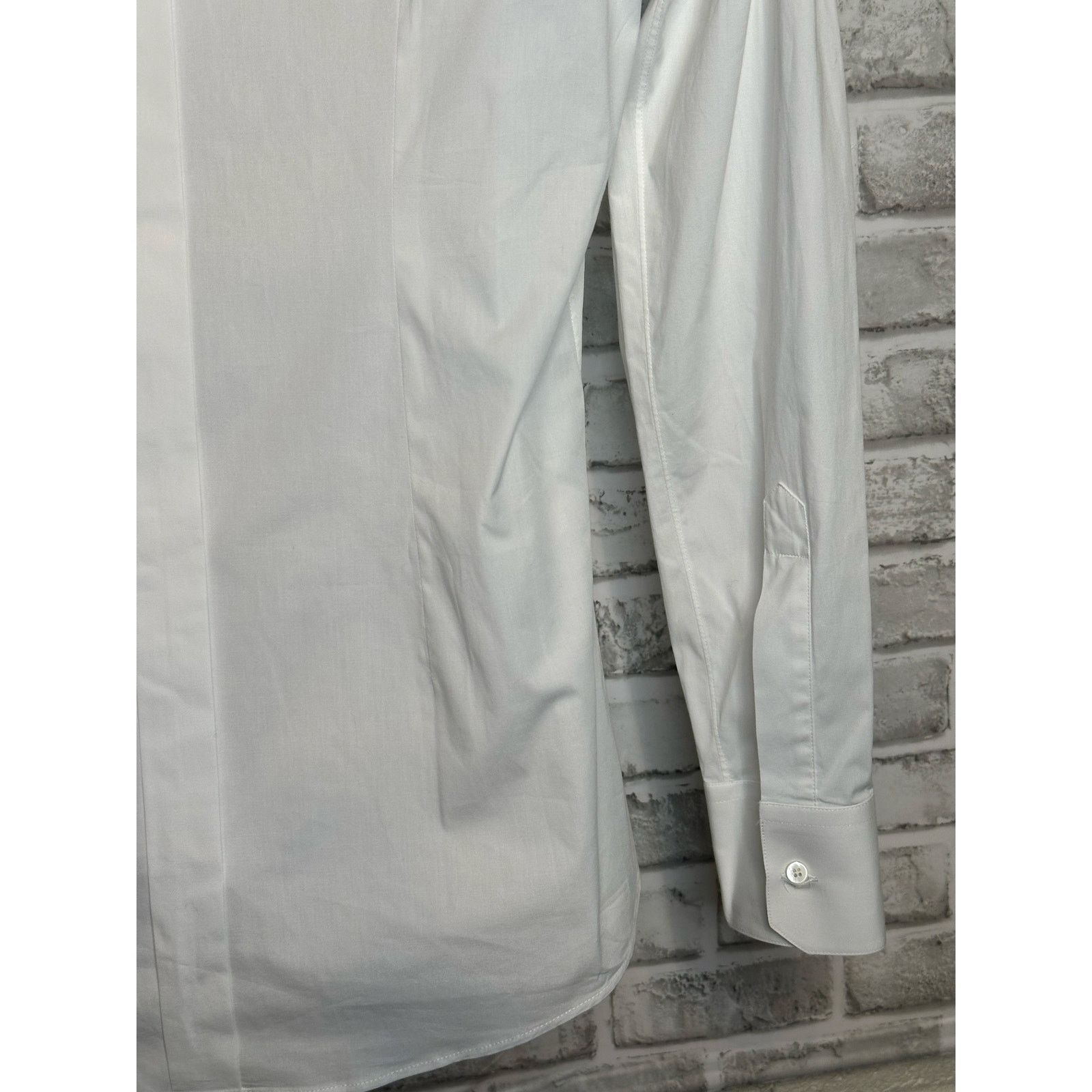 Dolce & Gabbana White Stretch Poplin Gold-Fit Slim Fit Dress Shirt size 15.5 Size US M / EU 48-50 / 2 - 16 Thumbnail