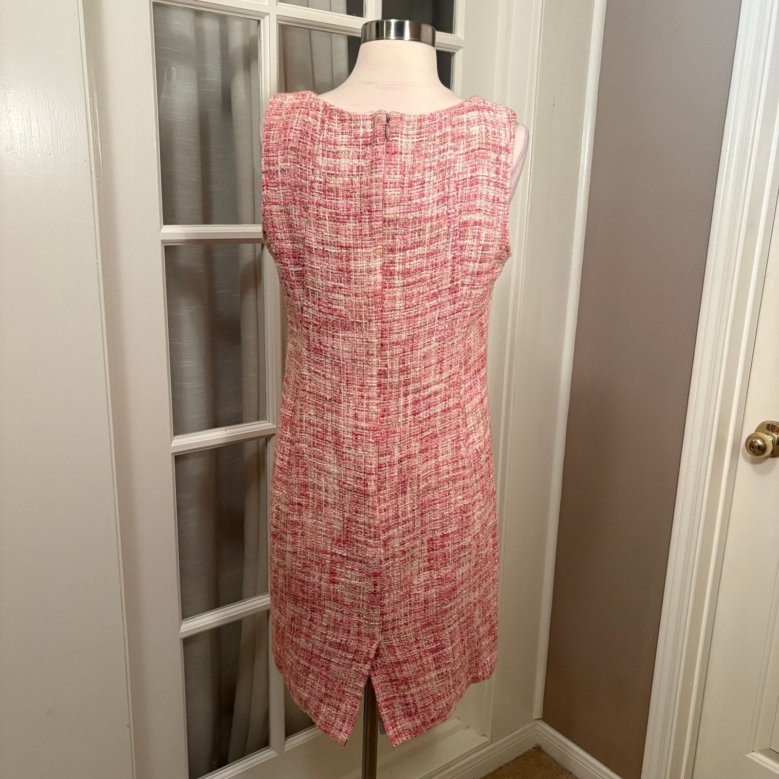 Other Talbots Pink Tweed Sleeveless Shift Dress - Size 12P Size XL / US 12-14 / IT 48-50 - 2 Thumbnail