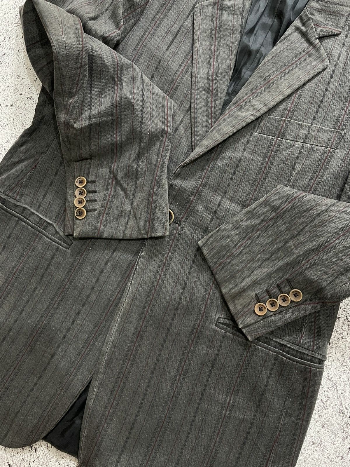 Just Cavalli Roberto Cavalli Just Cavalli Pin Stripe Blazer Suits Jacket Size 40R - 5 Thumbnail