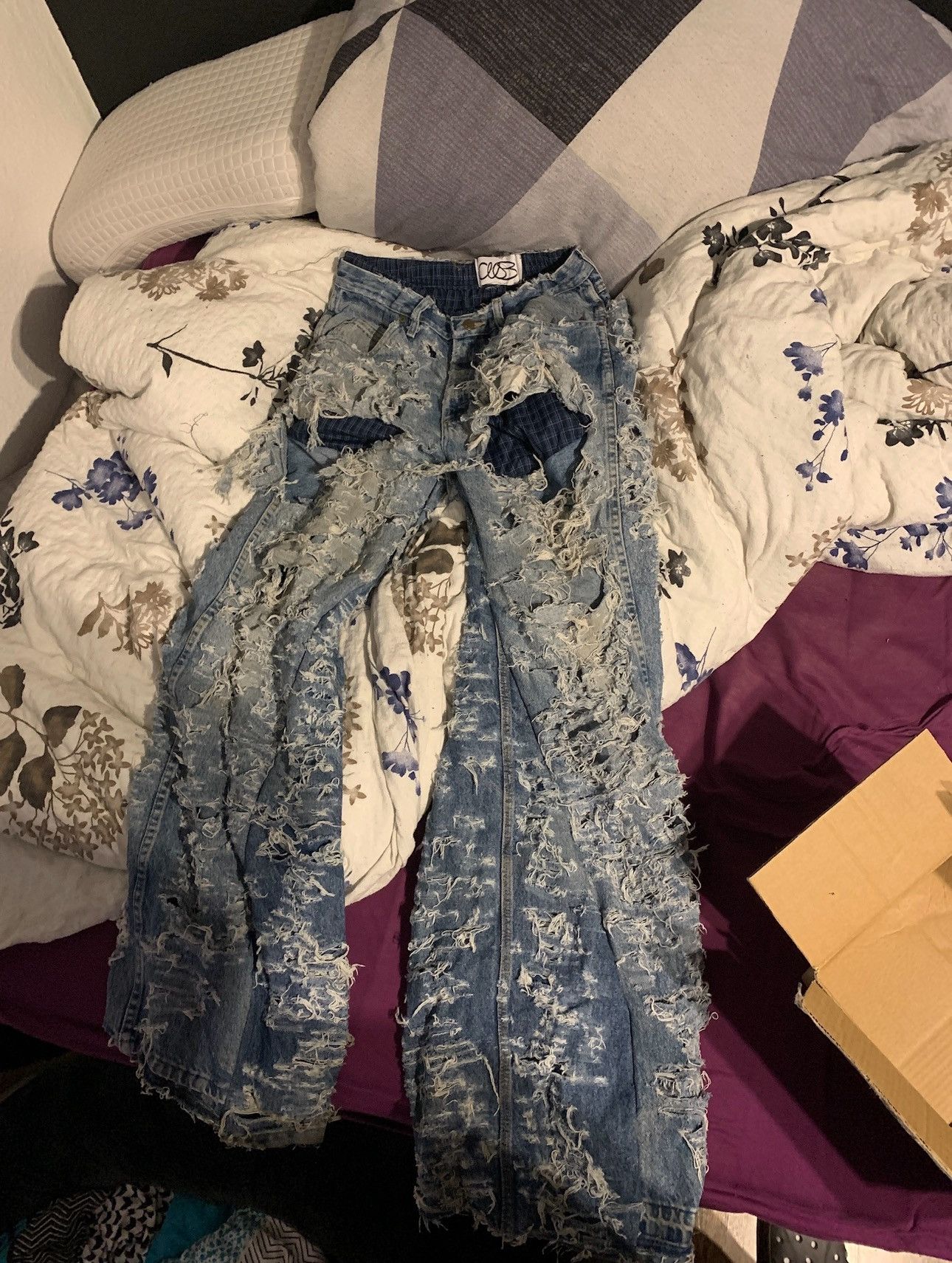 Handmade 1of1 crtbycmb heavy denim - handmade distressed 42x120 Size US 42 / EU 58 - 2 Thumbnail