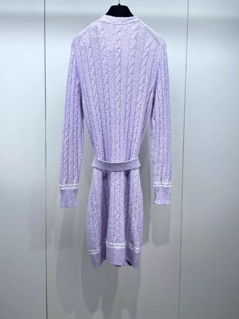 Chanel Chanel 22P Spring and Summer Series Purple Knitted Cardigan Size XS / US 0-2 / IT 36-38 - 3 Thumbnail