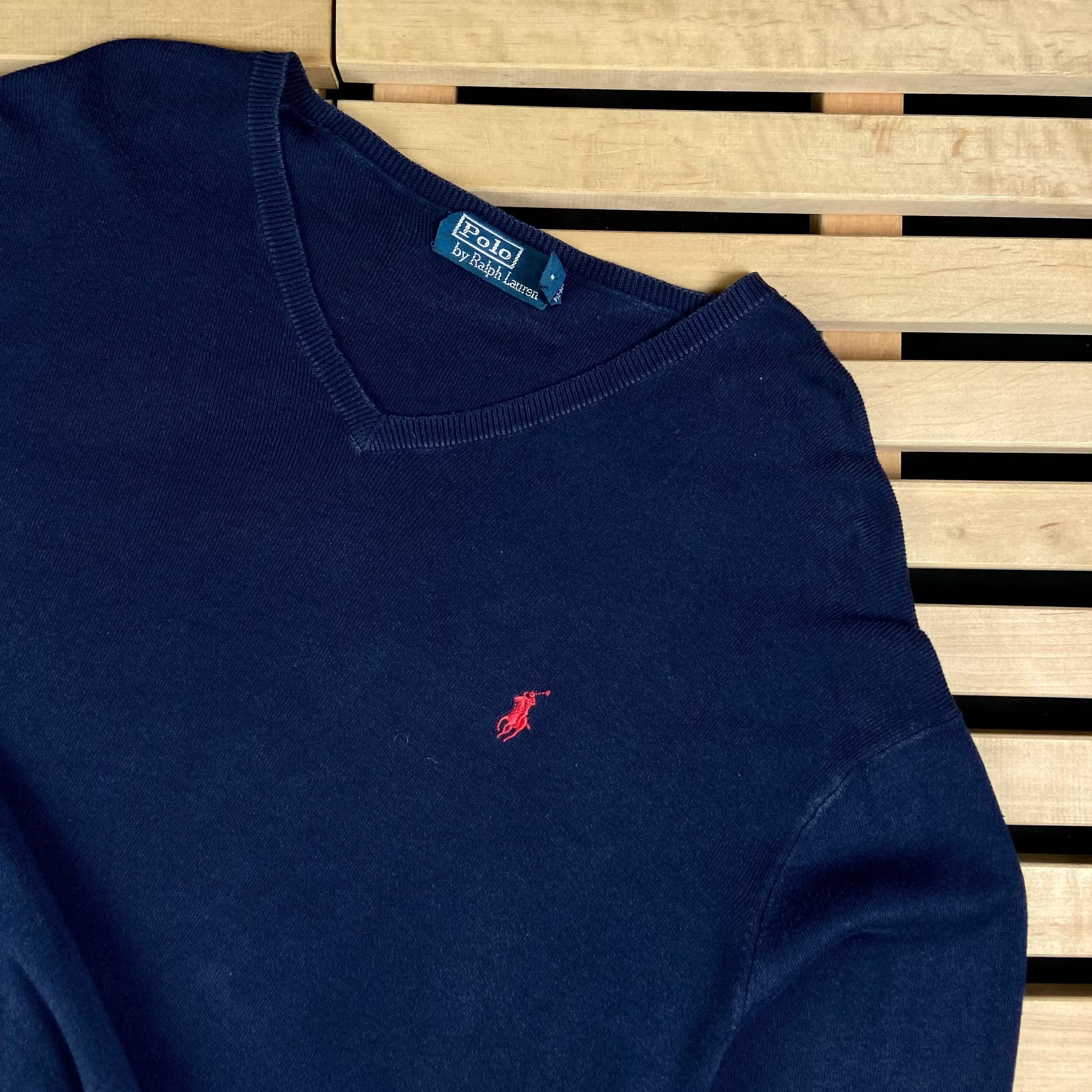 Polo Ralph Lauren × Ralph Lauren × Vintage Mens Jumper Polo Ralph Lauren Vintage Size XXL V Neck Size US XXL / EU 58 / 5 - 2 Thumbnail