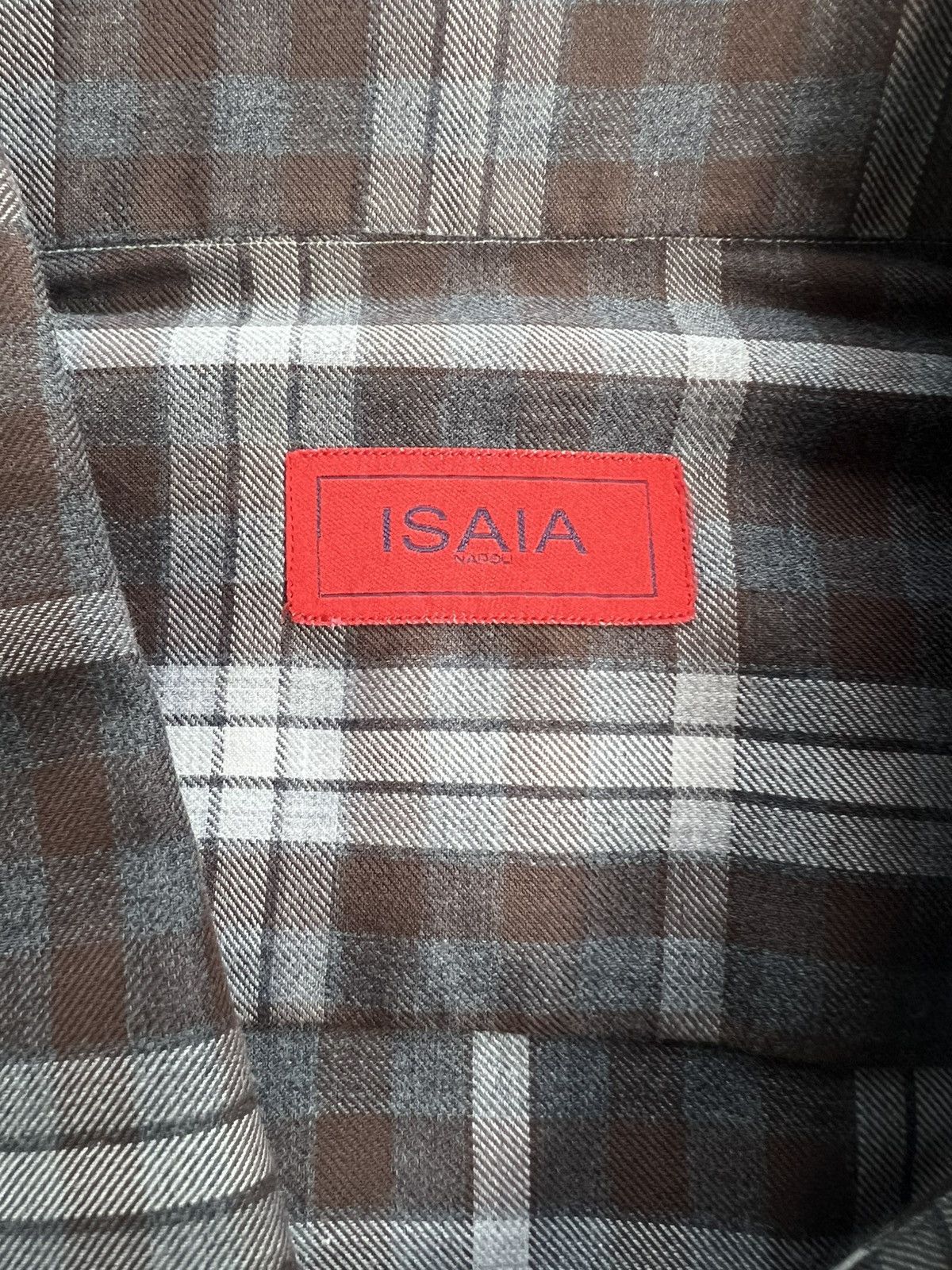 Isaia Isaia Napoli Plaid Print Long Sleeve Shirt – Size 16.5 / 42 Size US L / EU 52-54 / 3 - 4 Thumbnail