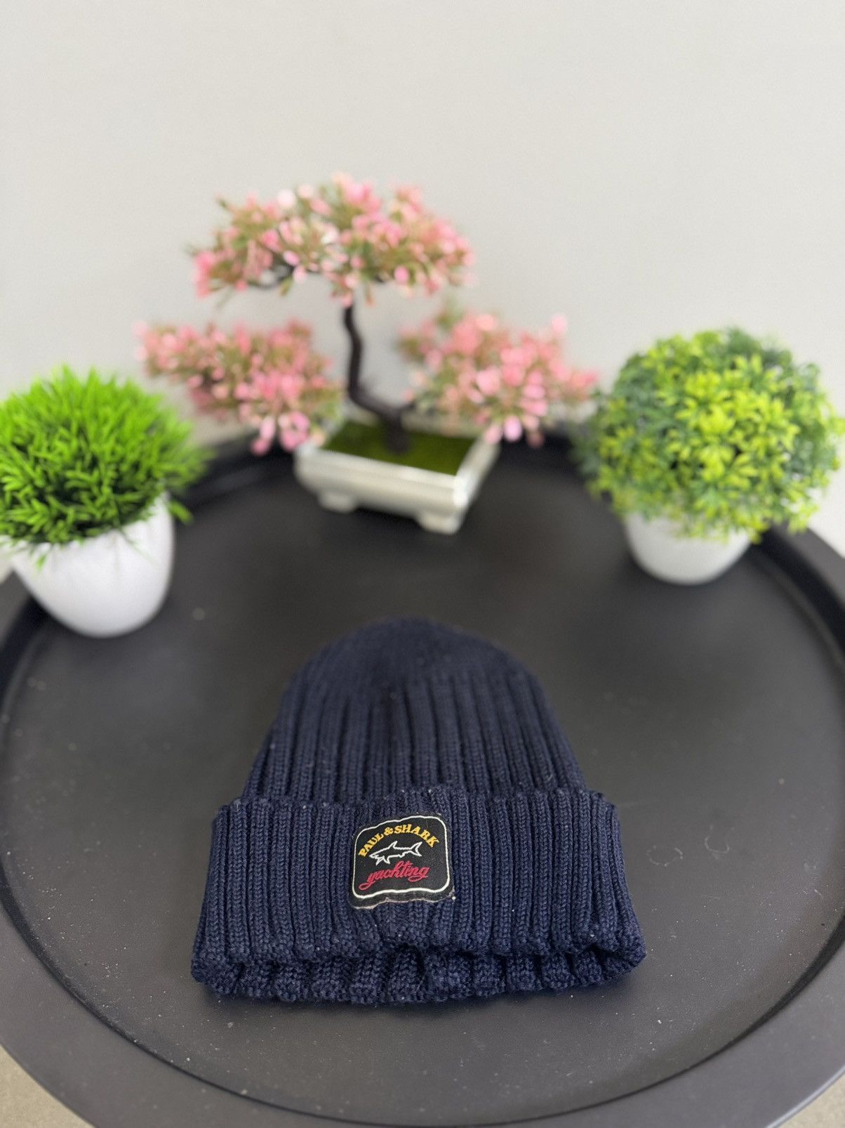Paul & Shark × Vintage Paul & Shark Beanie Hat Blue Vintage Size ONE SIZE - 1 Thumbnail
