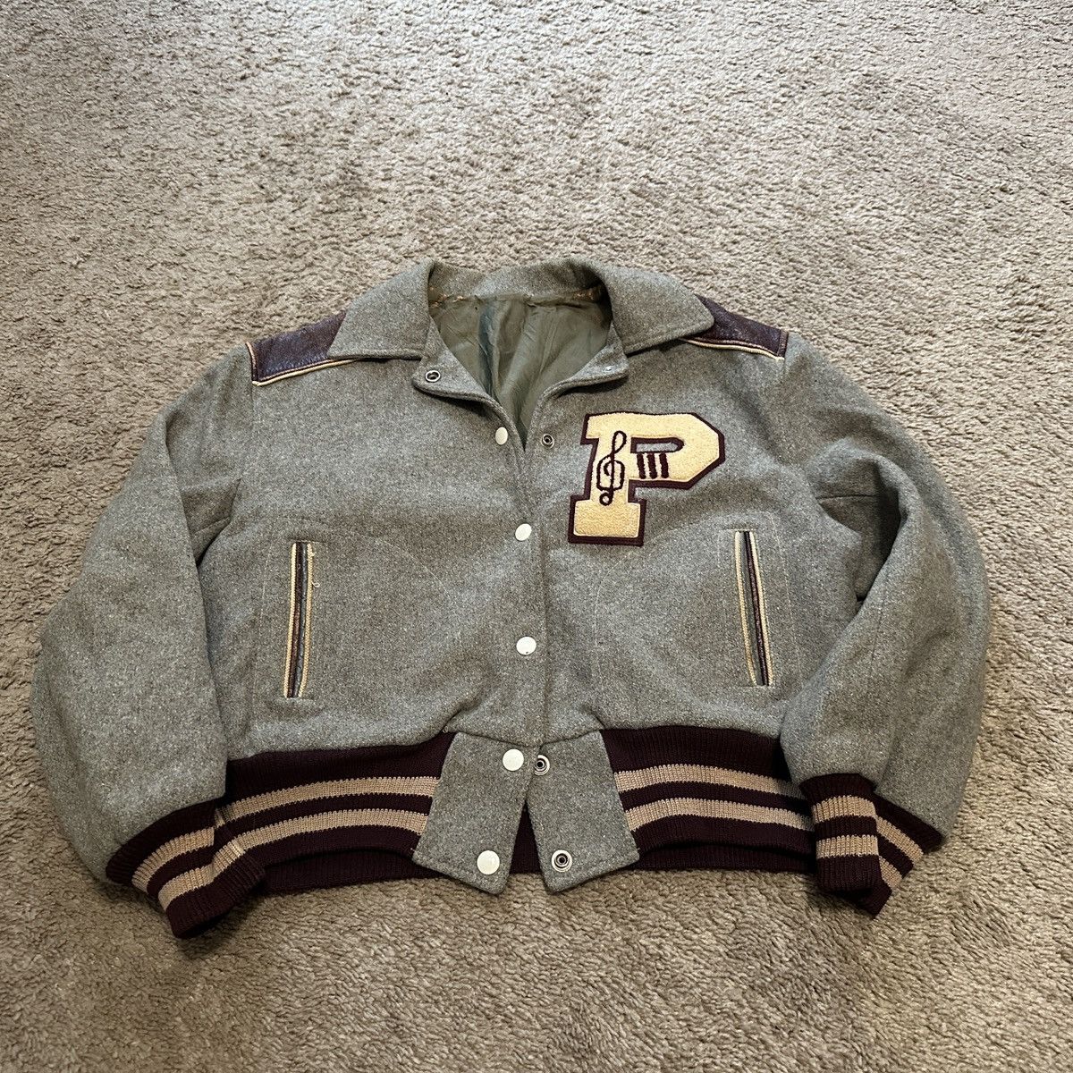 Vintage 60s Letterman Varsity Jacket Size US L / EU 52-54 / 3 - 1 Thumbnail