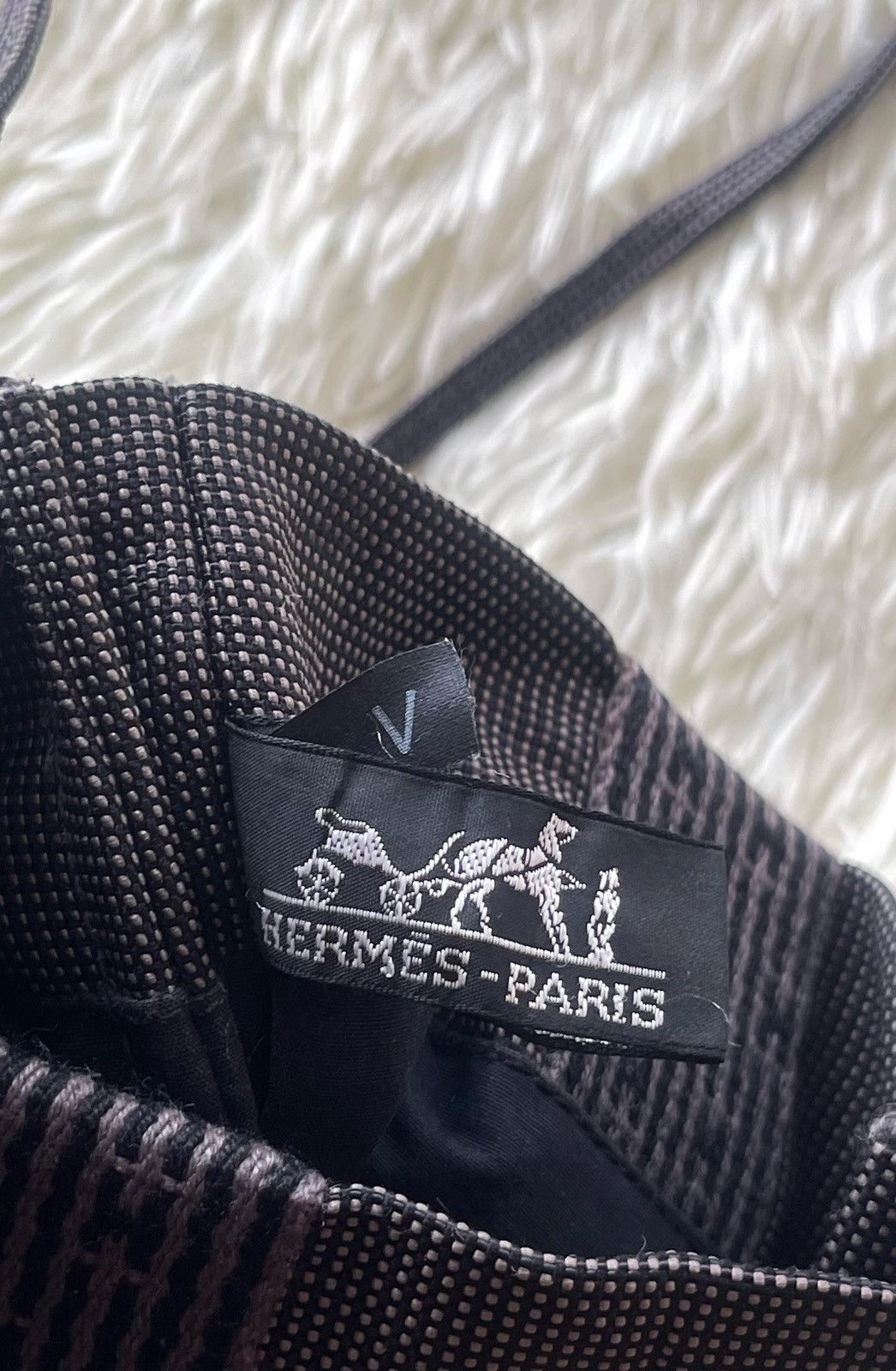 Hermes × Vintage Hermes Toile Herline Pochette Crossbody Bag Size ONE SIZE - 23 Thumbnail
