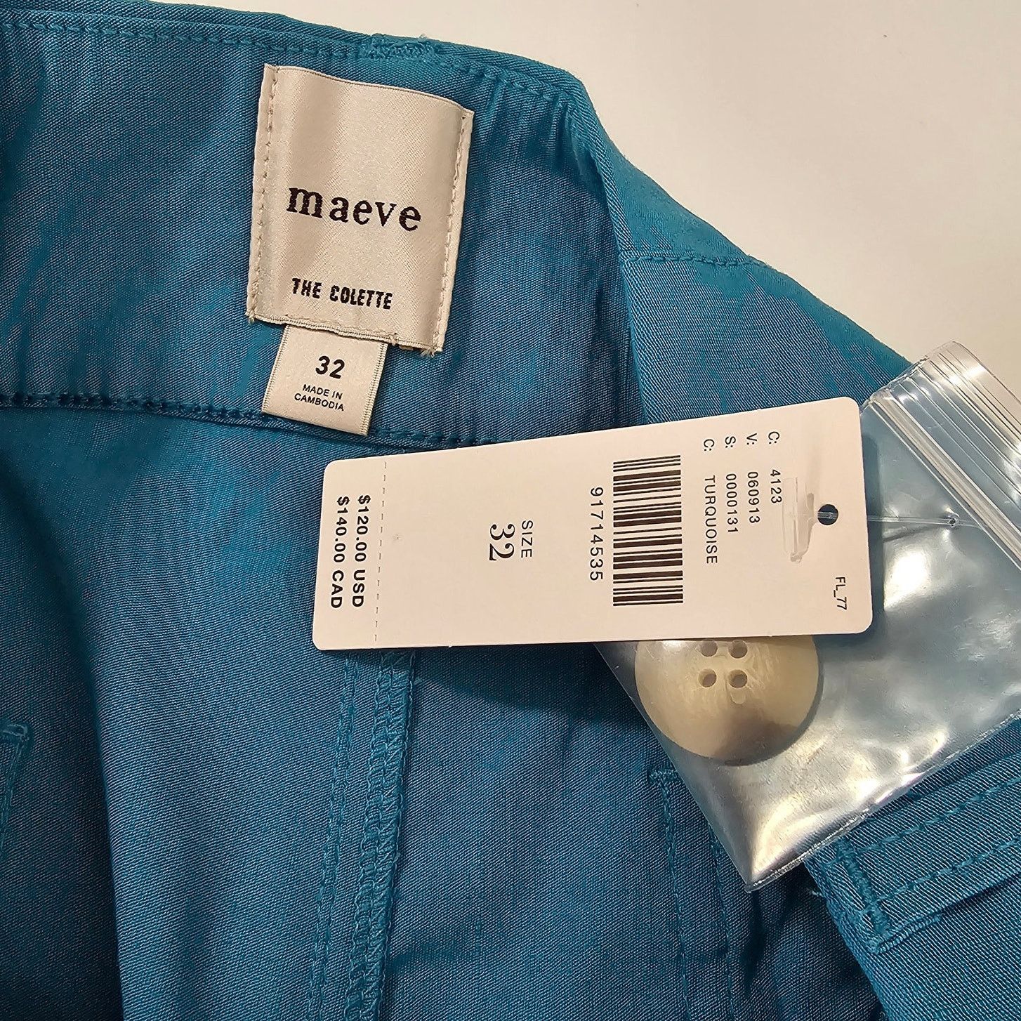Anthropologie NWT Maeve Colette Magic Fabric Wide Leg Crop Pants 32 Size 32" / US 10 / IT 46 - 11 Thumbnail