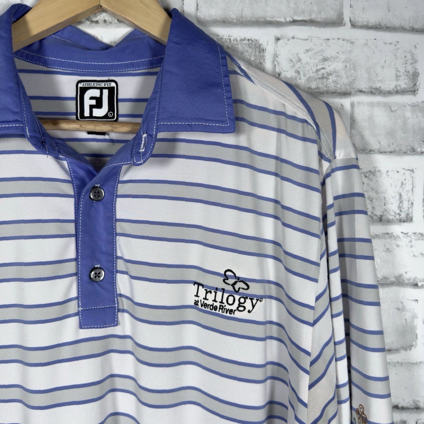 Footjoy FootJoy Polo Shirt Striped Athletic Fit Mens Size L Multicolor Shirt Regular Men Size US L / EU 52-54 / 3 - 2 Thumbnail